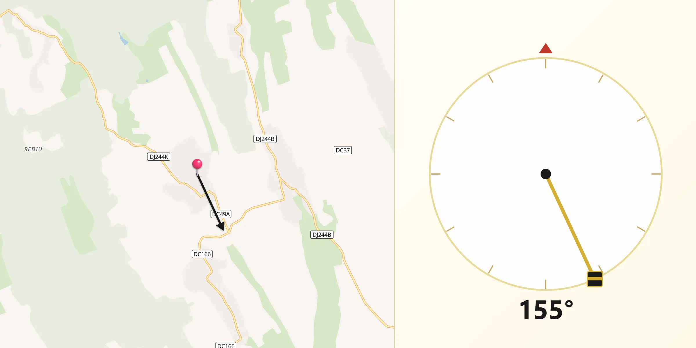 Direcția Qibla din Comuna Hoceni