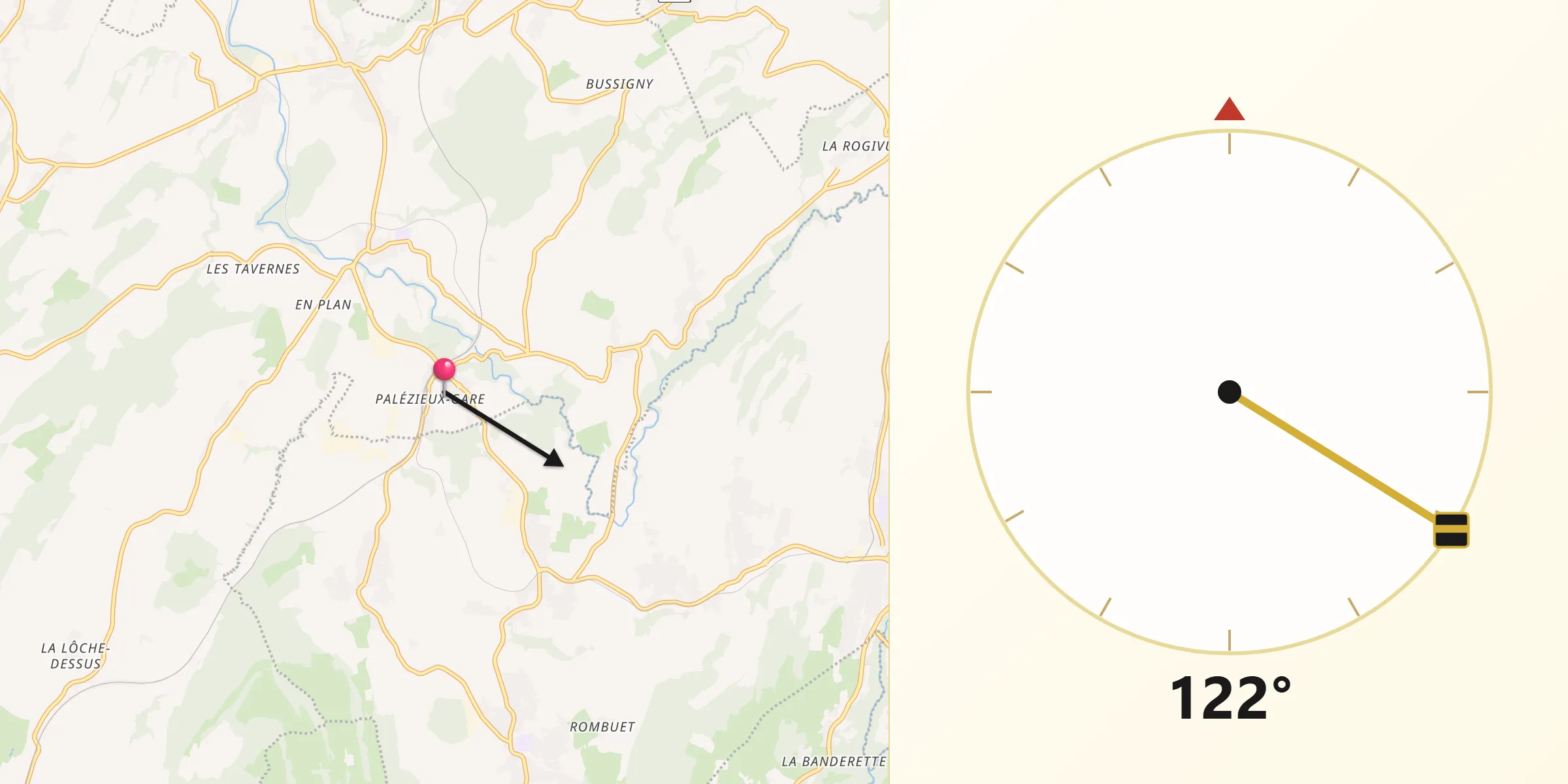Direzione della Qibla da Palézieux