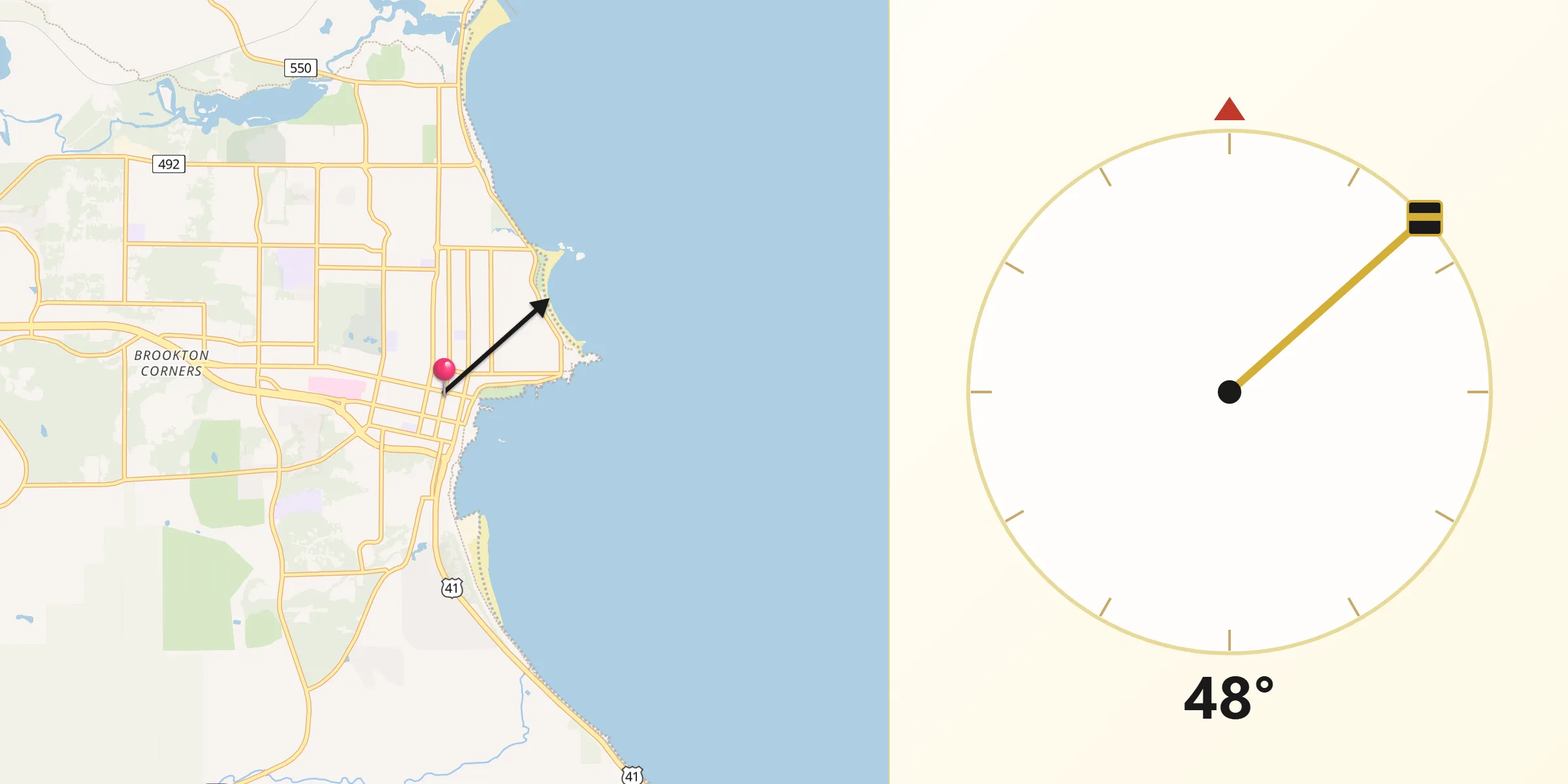 Qibla Direction from Marquette