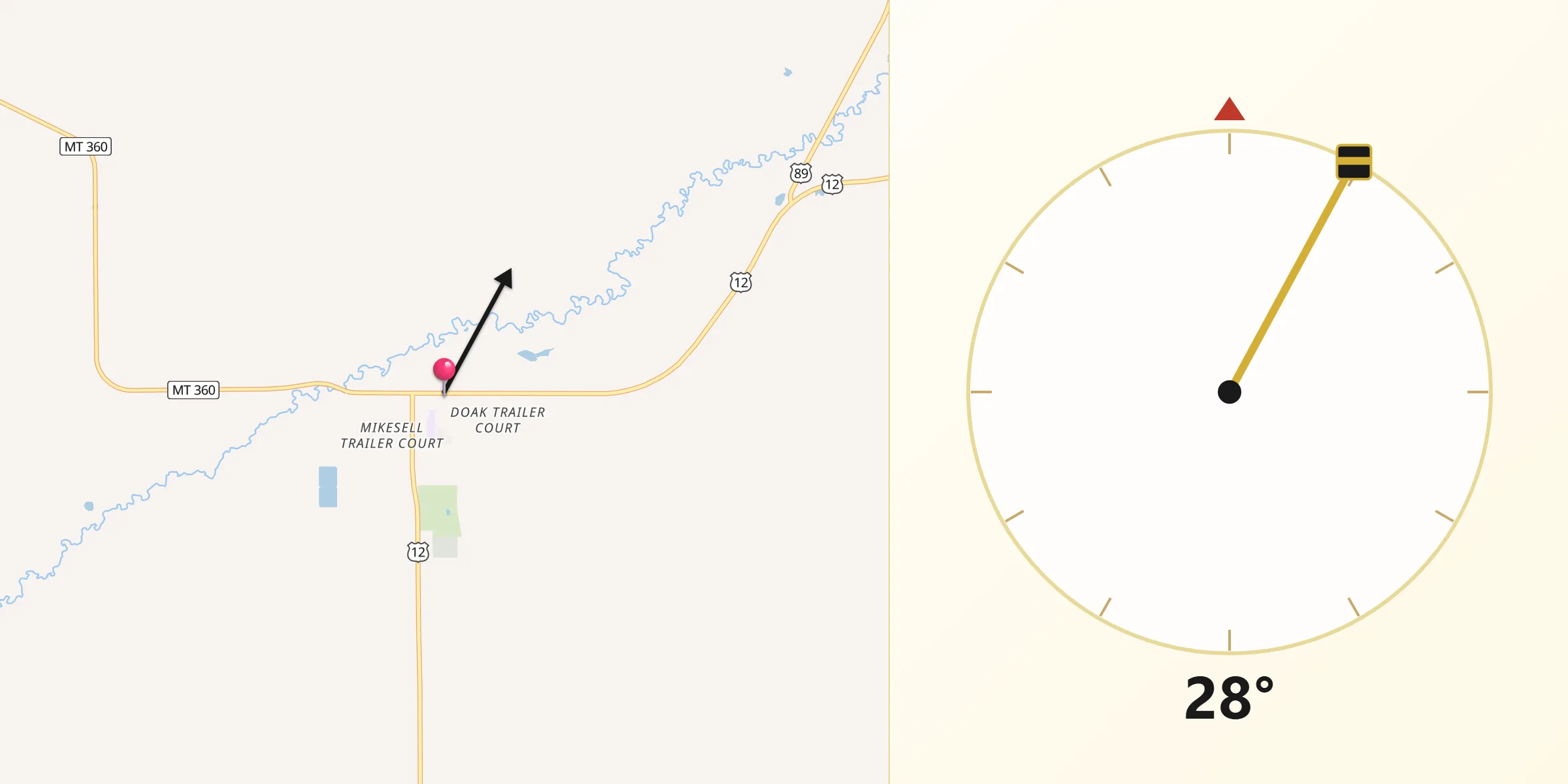 Qibla Direction from White Sulphur Springs