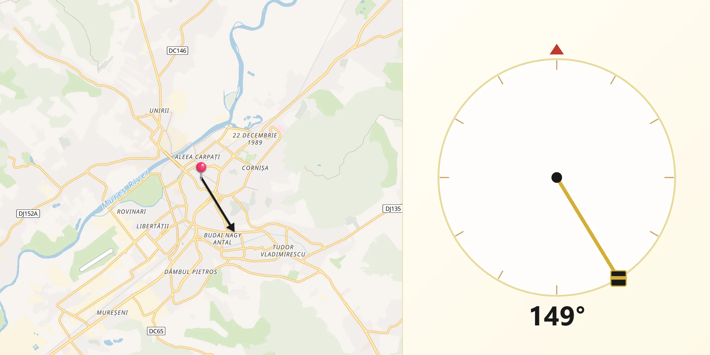 Direcția Qibla din Târgu Mureș