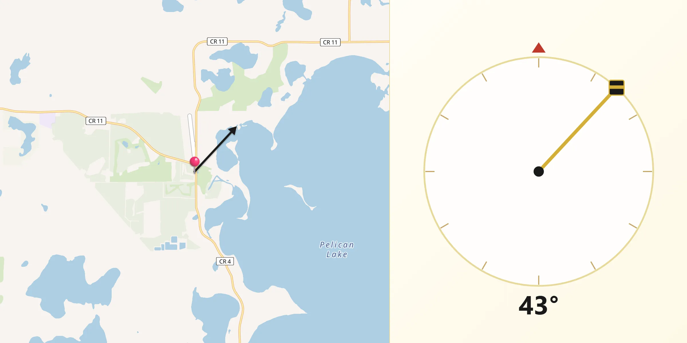 Qibla Direction from Breezy Point