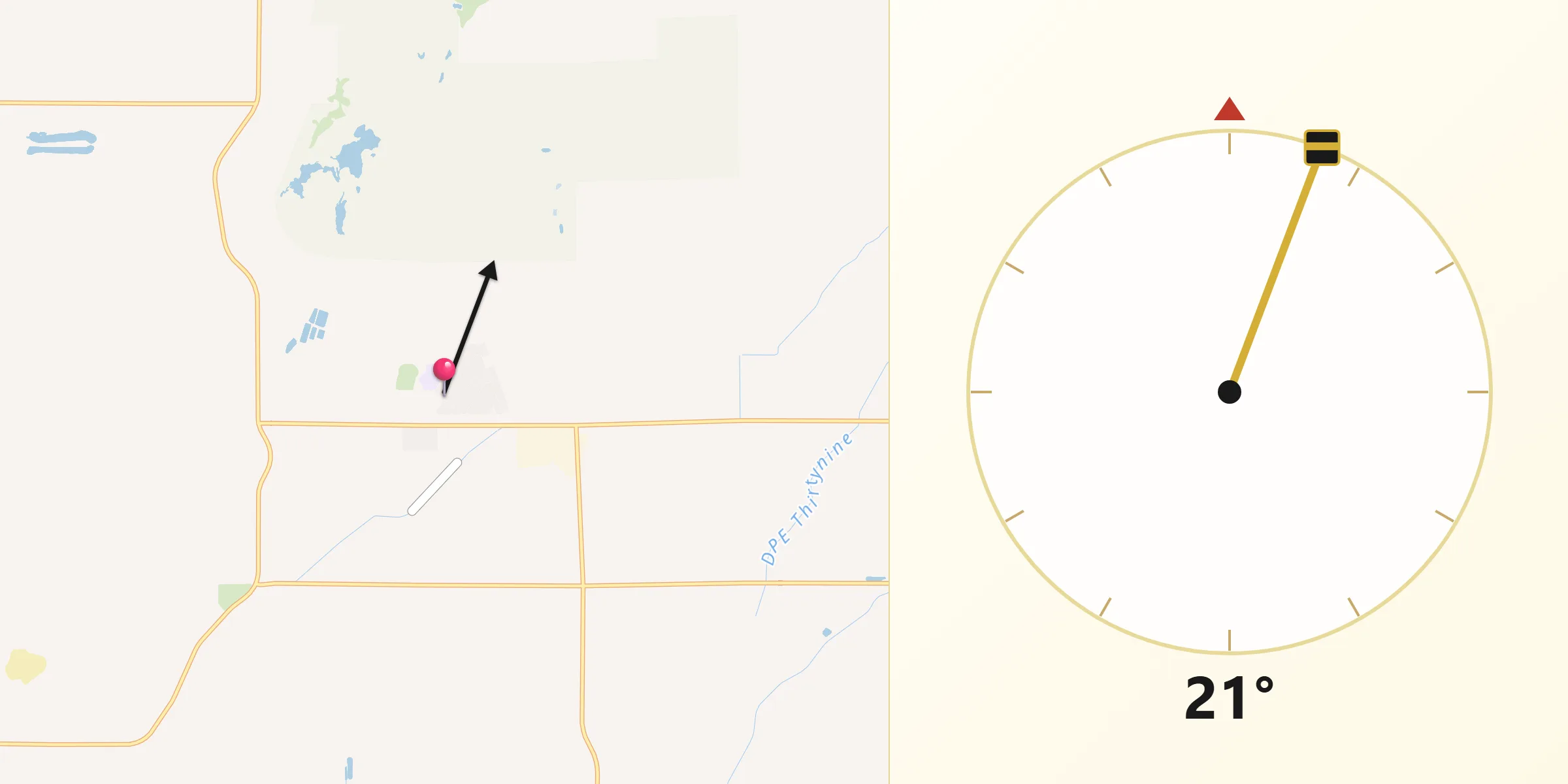 Qibla Direction from Basin City
