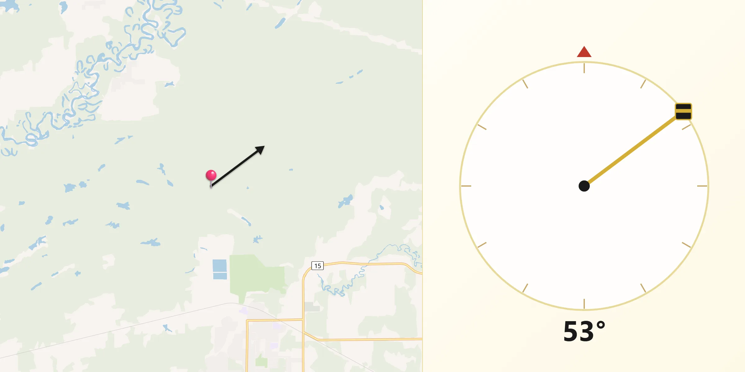 Qibla Direction from Rayside-Balfour