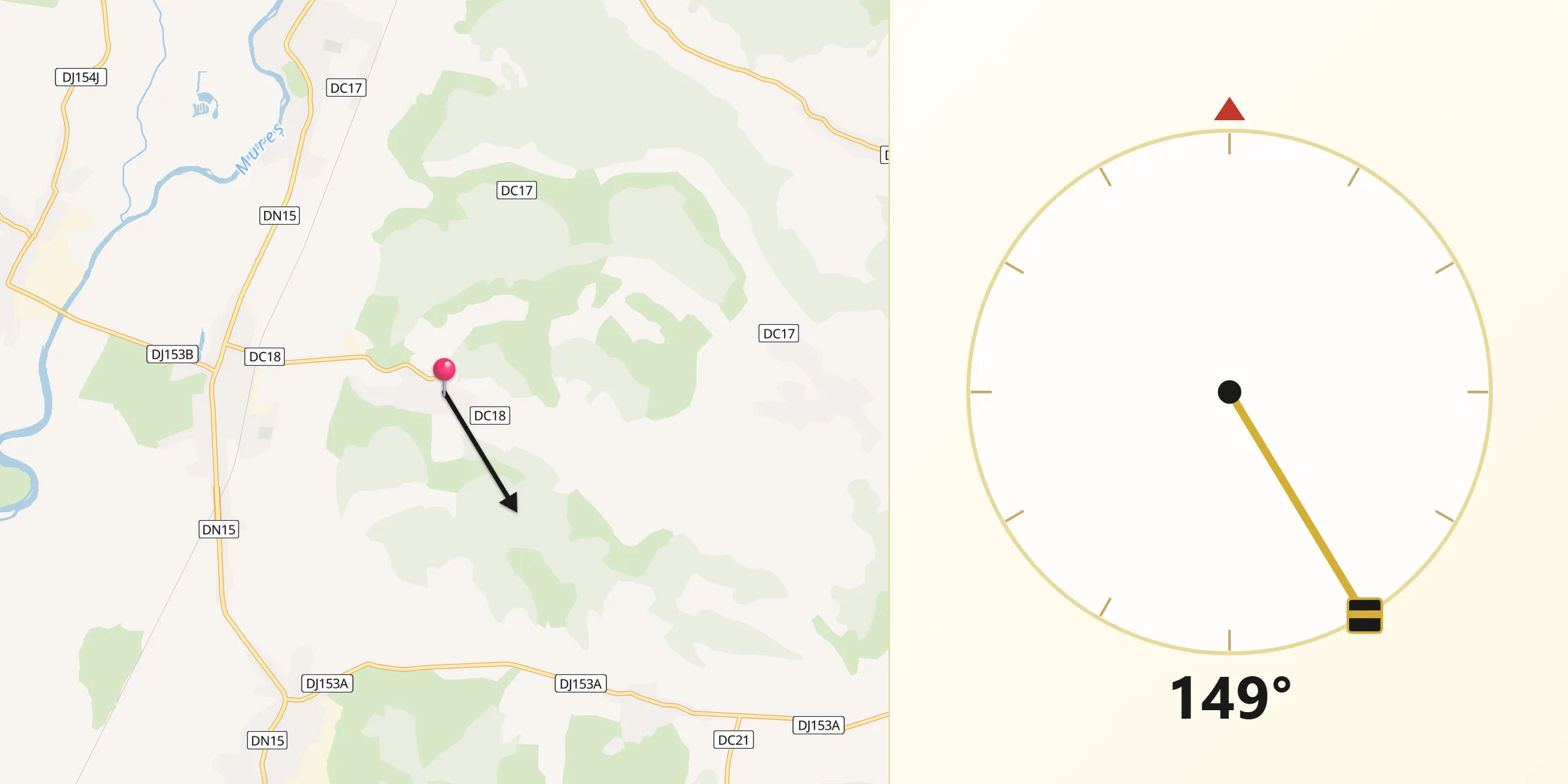 Direcția Qibla din Sângeru de Pădure