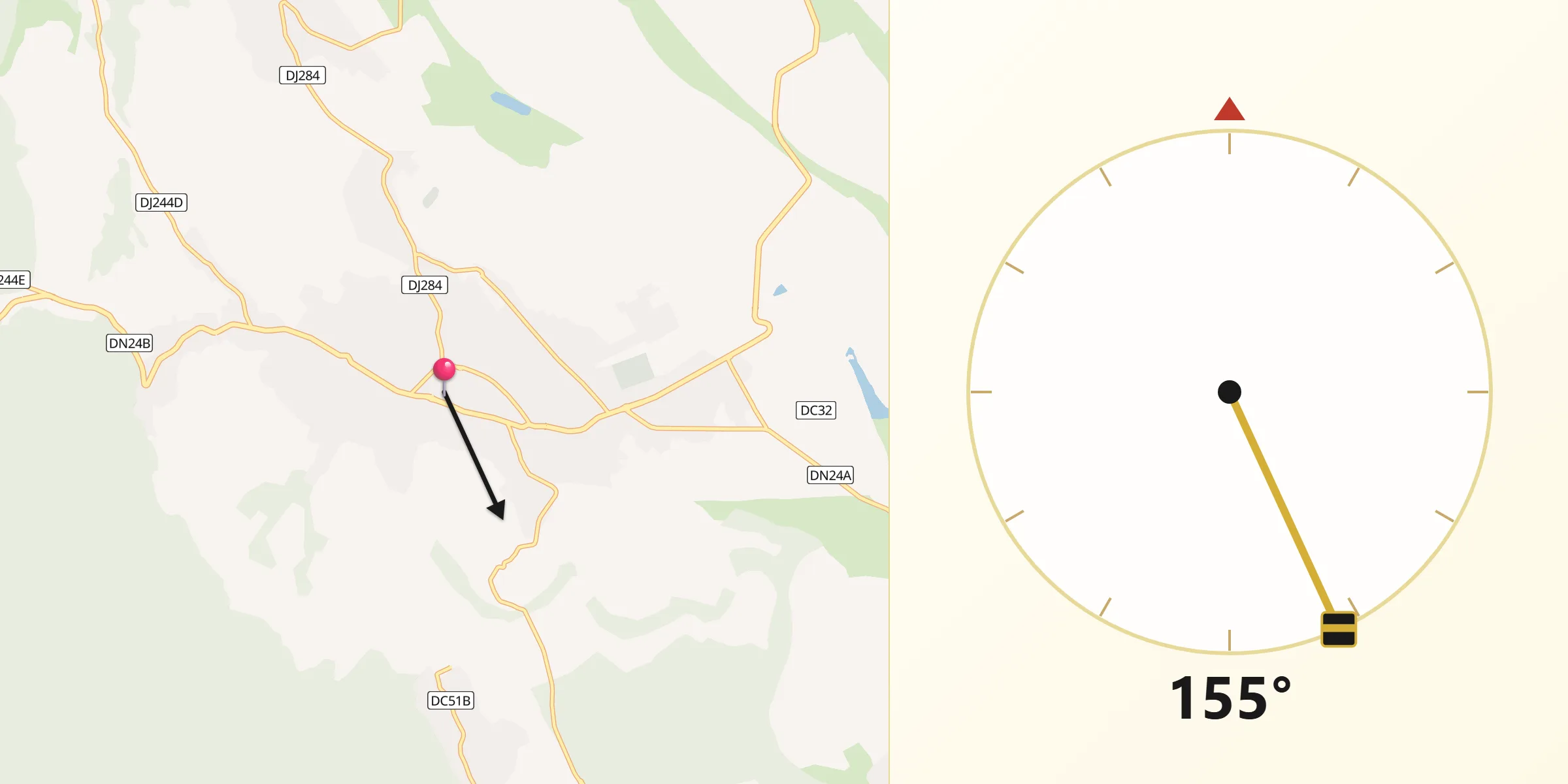 Direcția Qibla din Municipiul Huşi