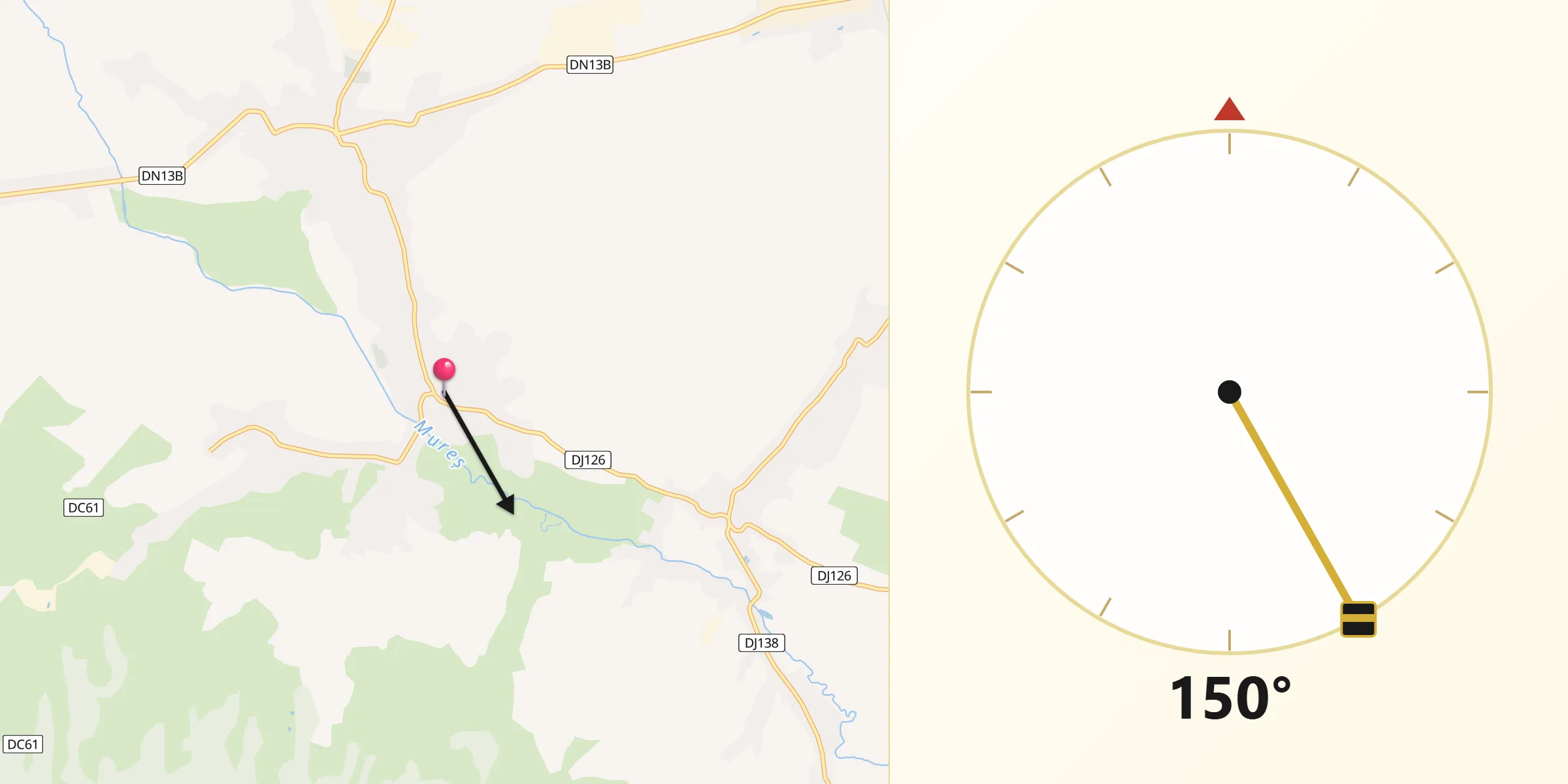 Direcția Qibla din Comuna Ciumani