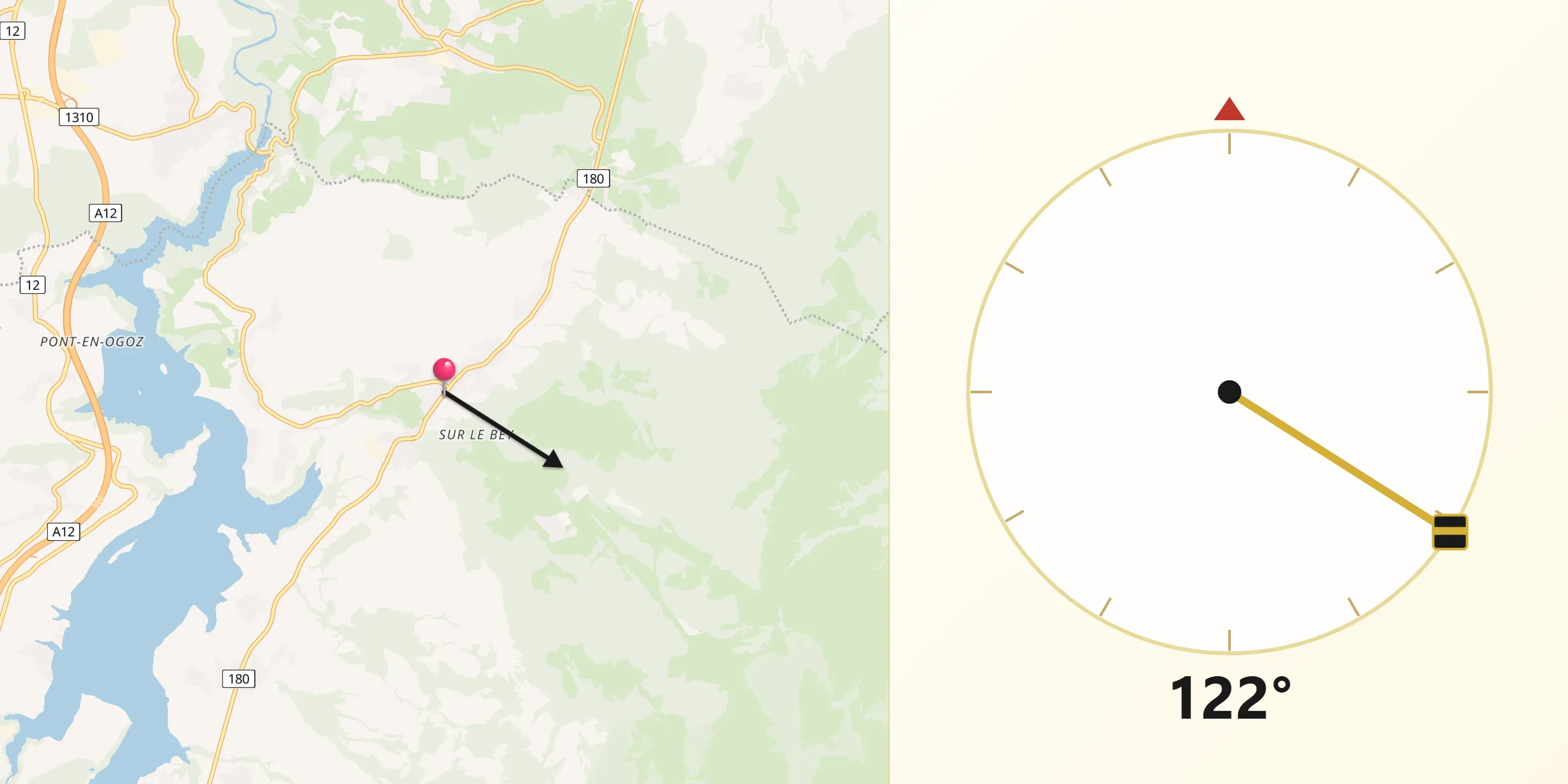 Direzione della Qibla da La Roche