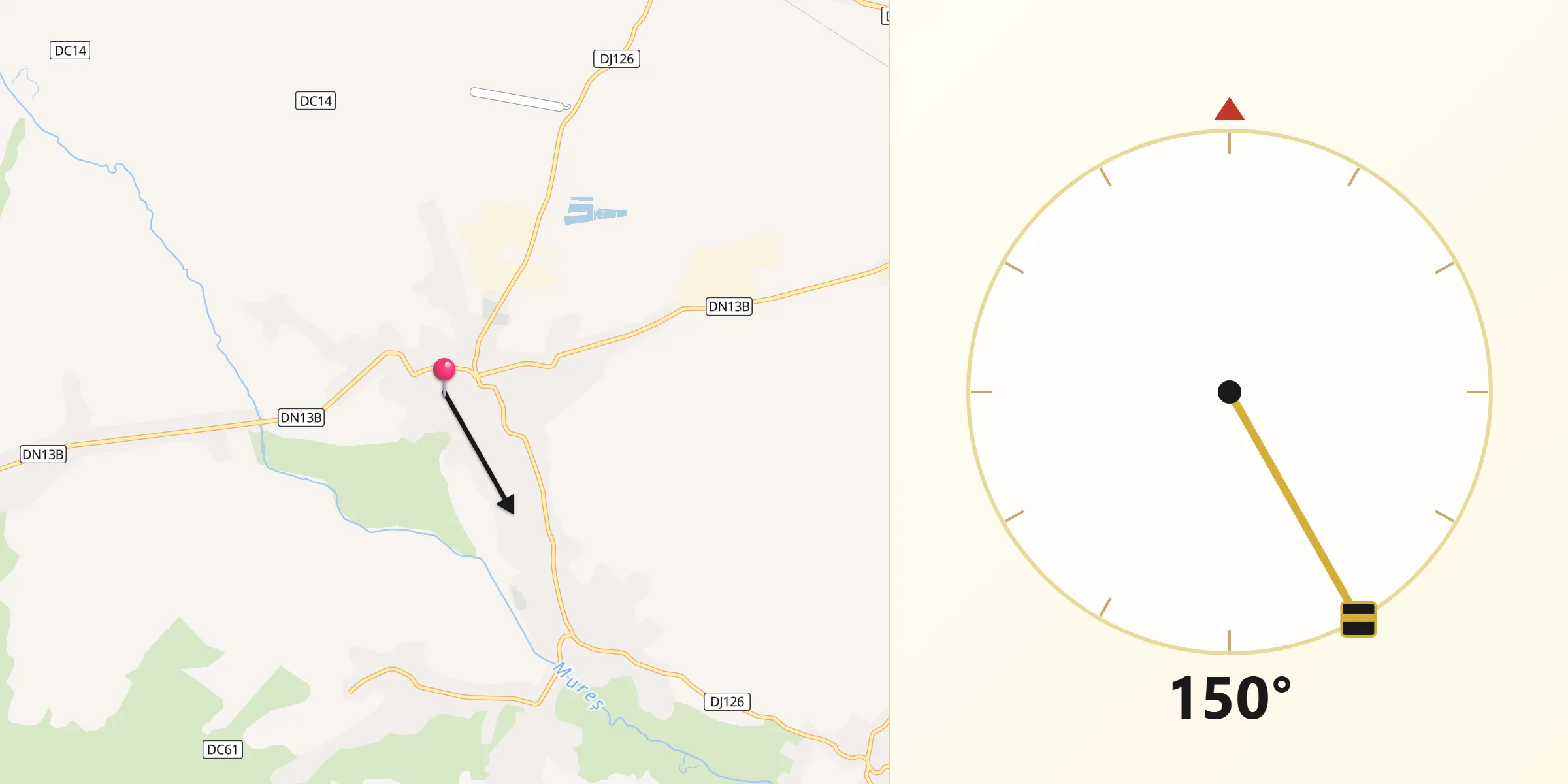 Direcția Qibla din Joseni