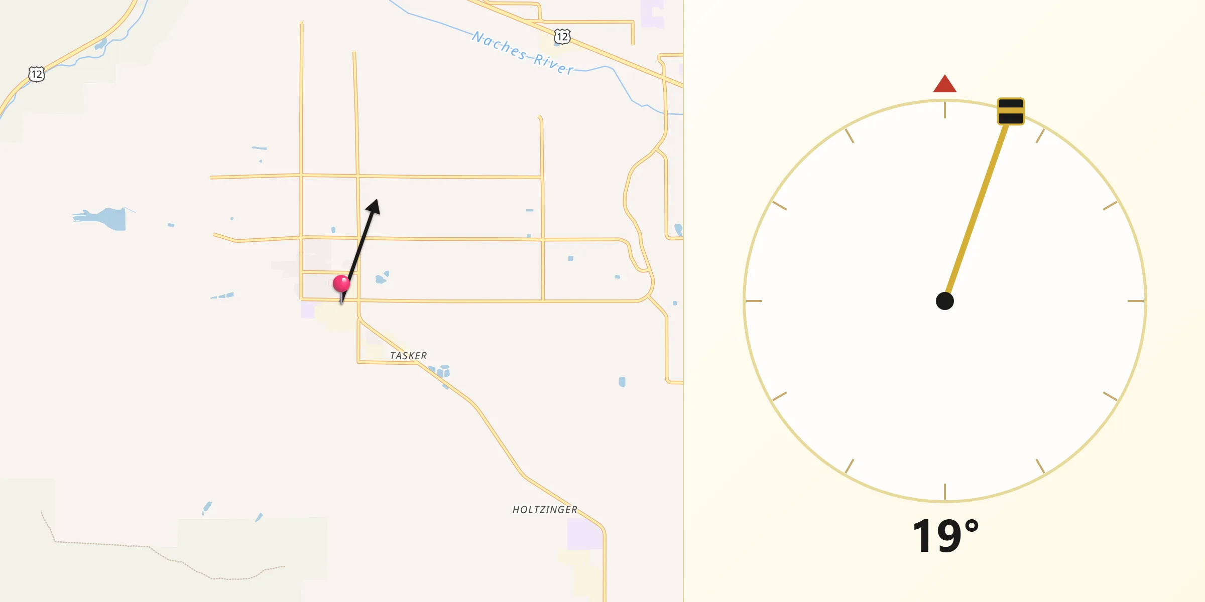 Qibla Direction from Tieton
