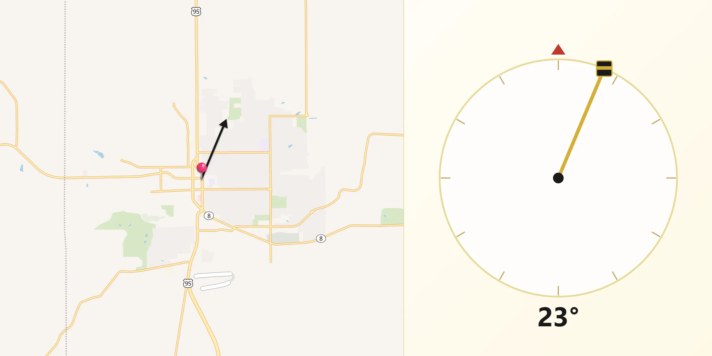 Qibla Direction from Moscow