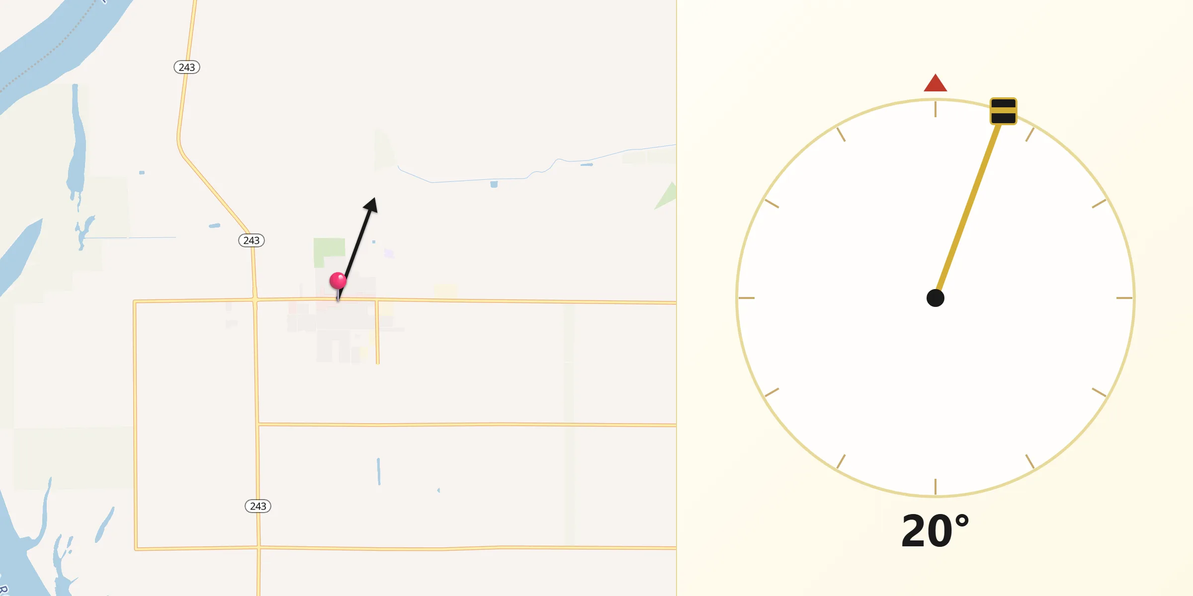 Qibla Direction from Mattawa
