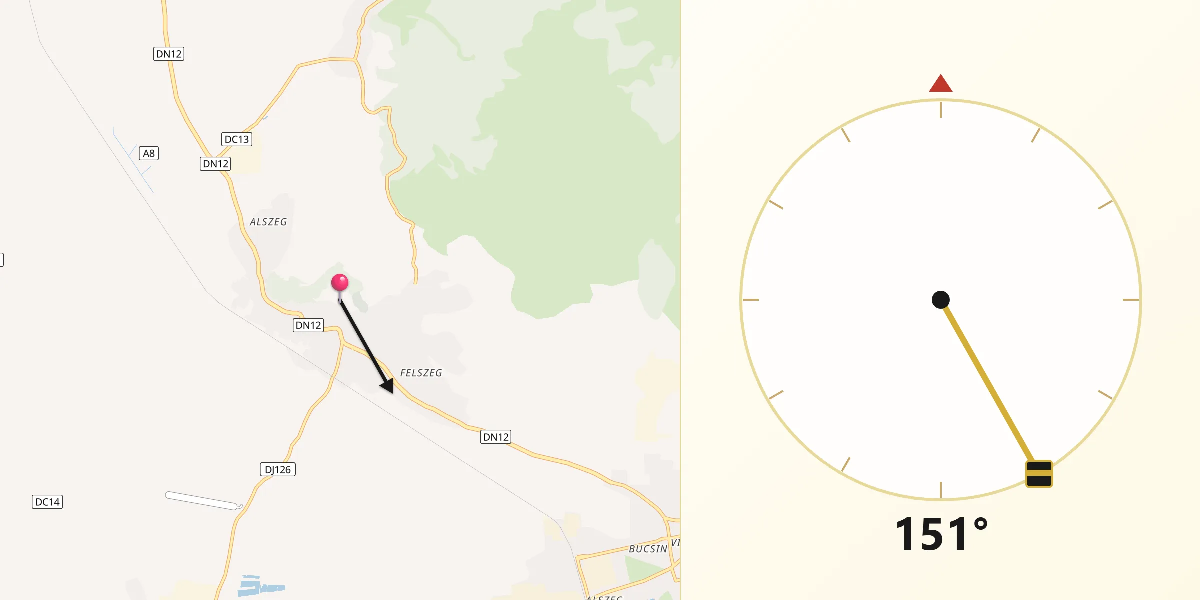 Direcția Qibla din Lăzarea