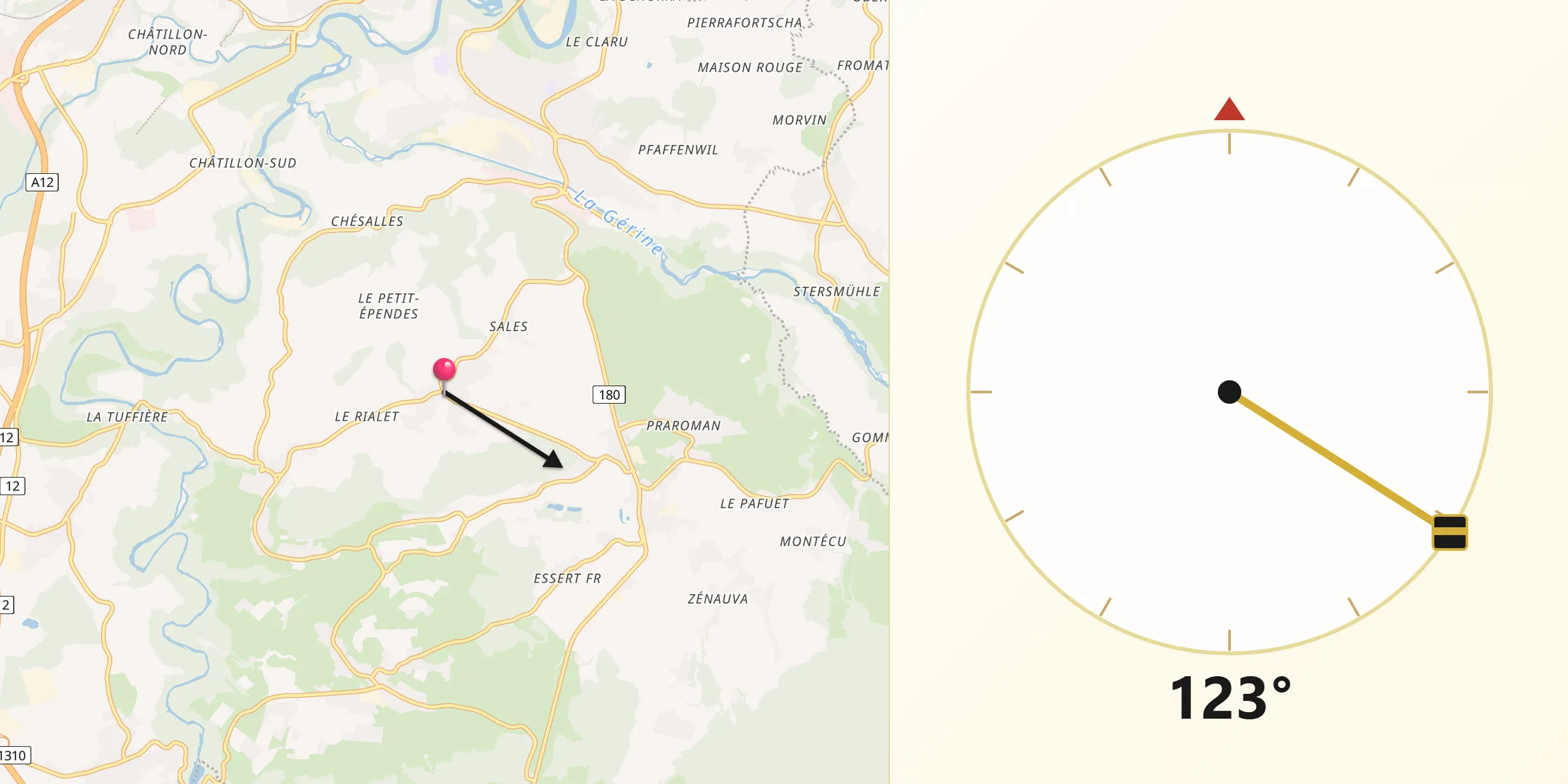 Direzione della Qibla da Ependes