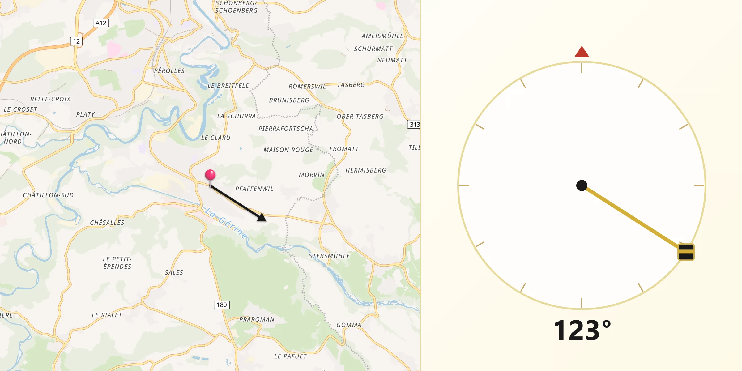 Direzione della Qibla da Marly