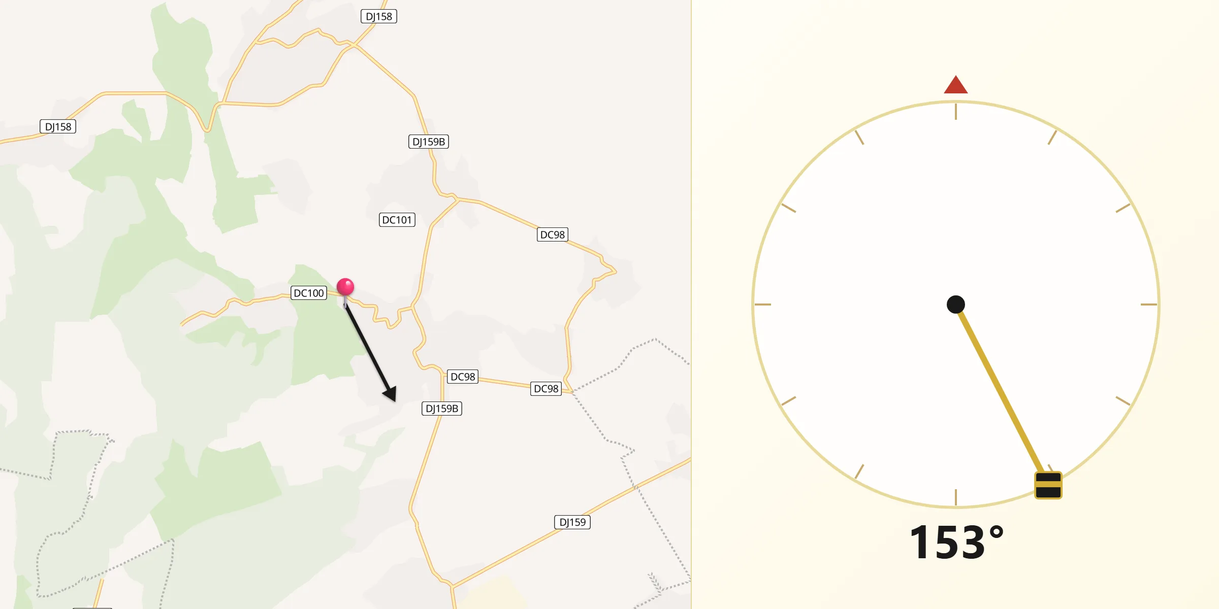 Direcția Qibla din Bahna