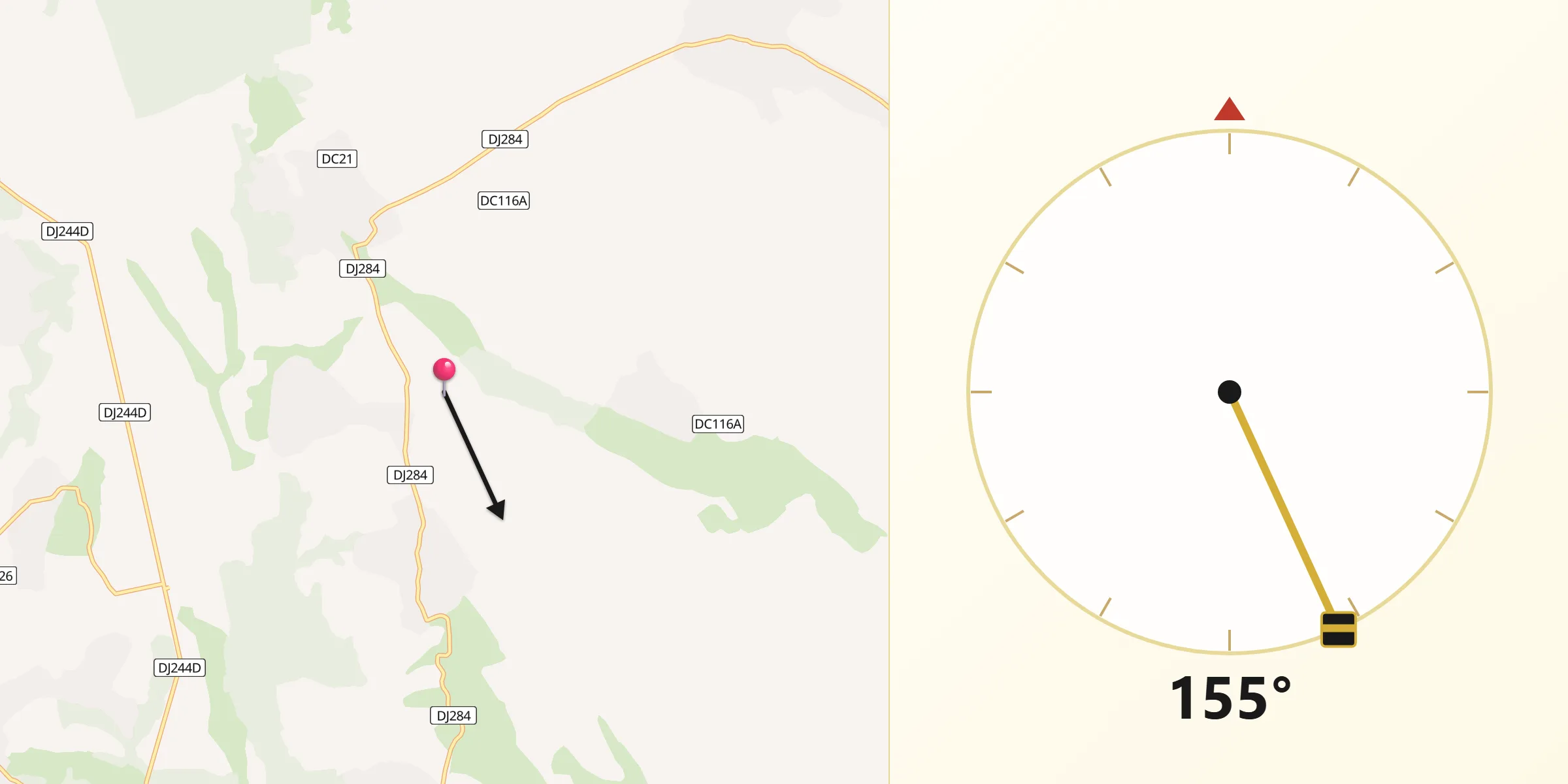 Direcția Qibla din Comuna Arsura