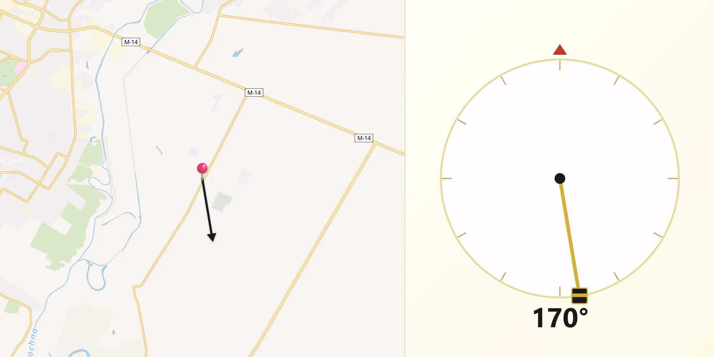 Напрямок Кібли з Костянтинівка