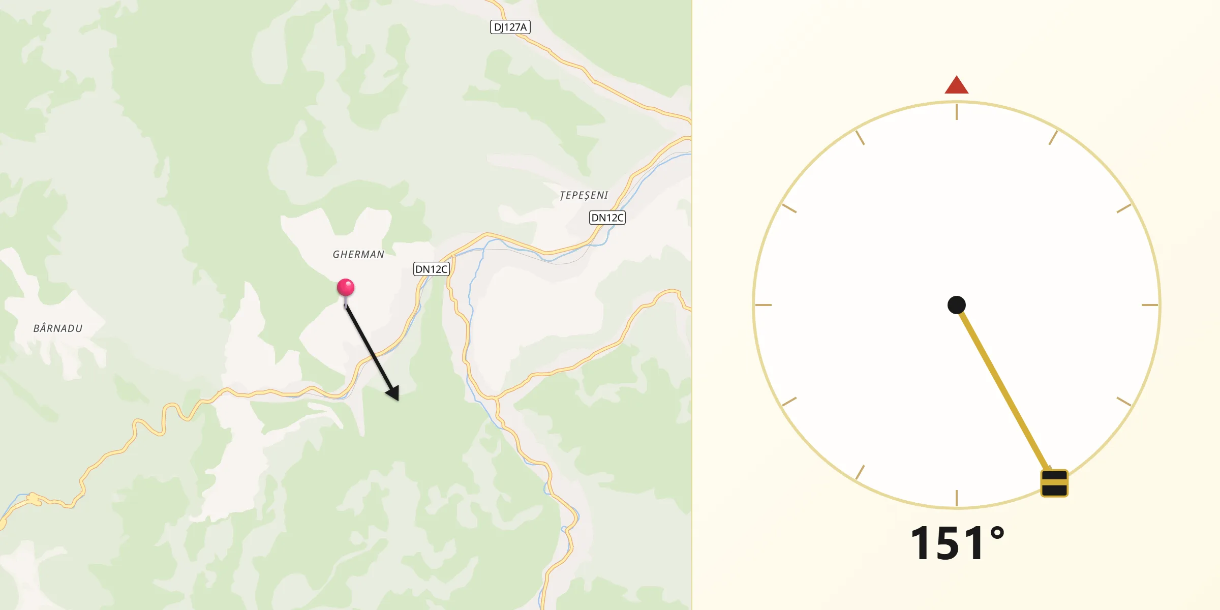Direcția Qibla din Comuna Bicaz Chei