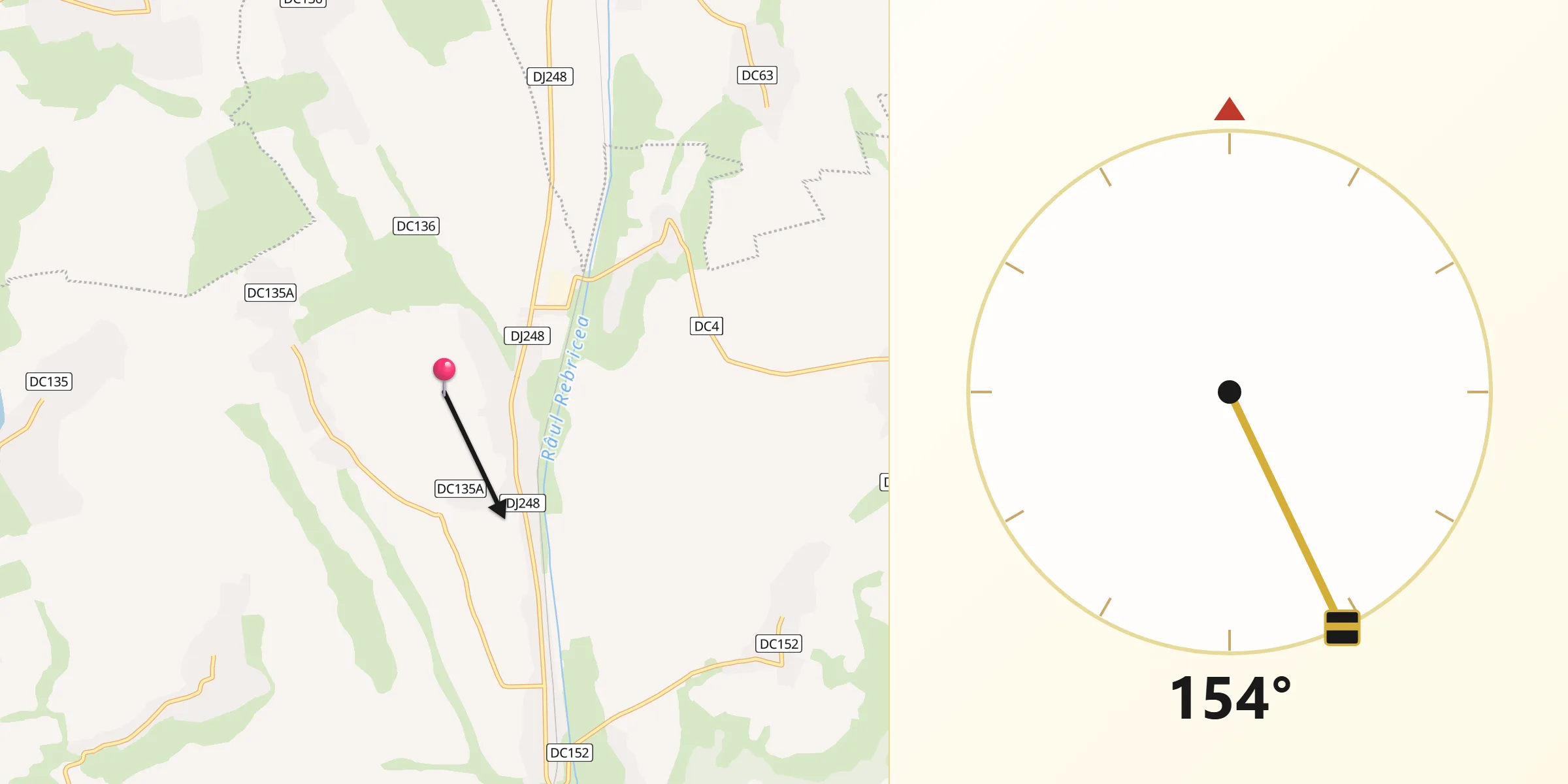 Direcția Qibla din Rebricea