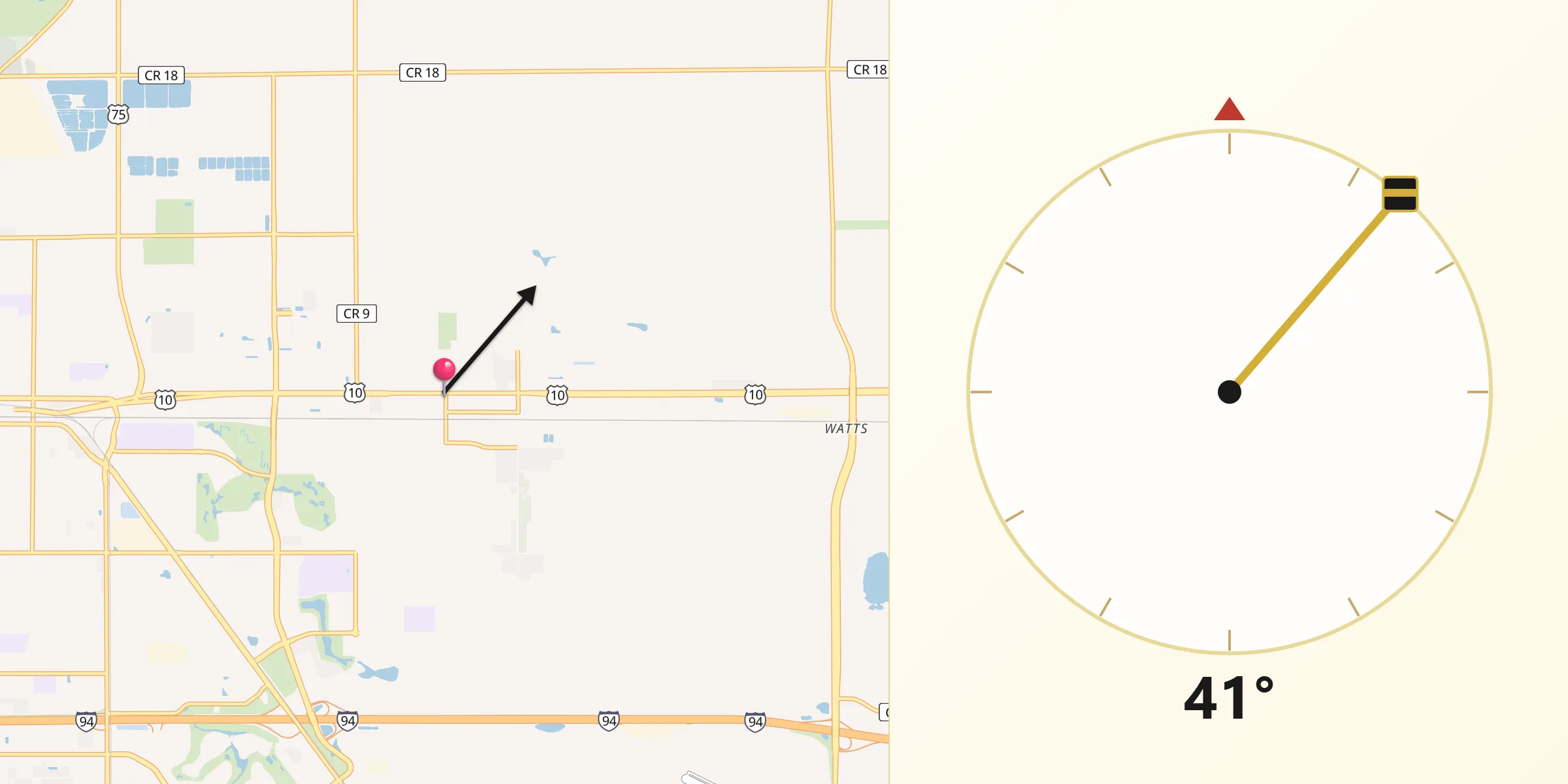 Qibla Direction from Dilworth
