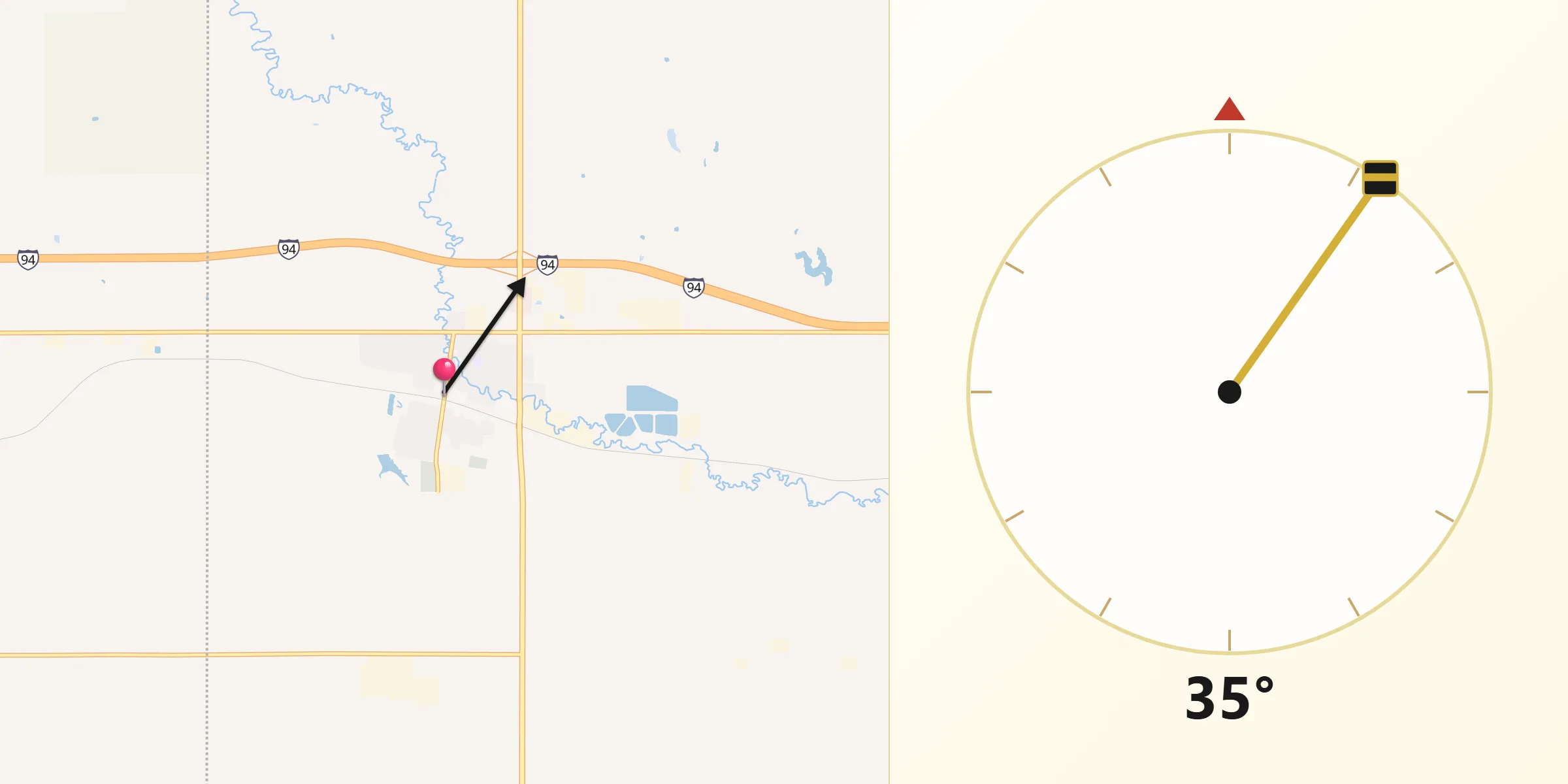 Qibla Direction from Belfield