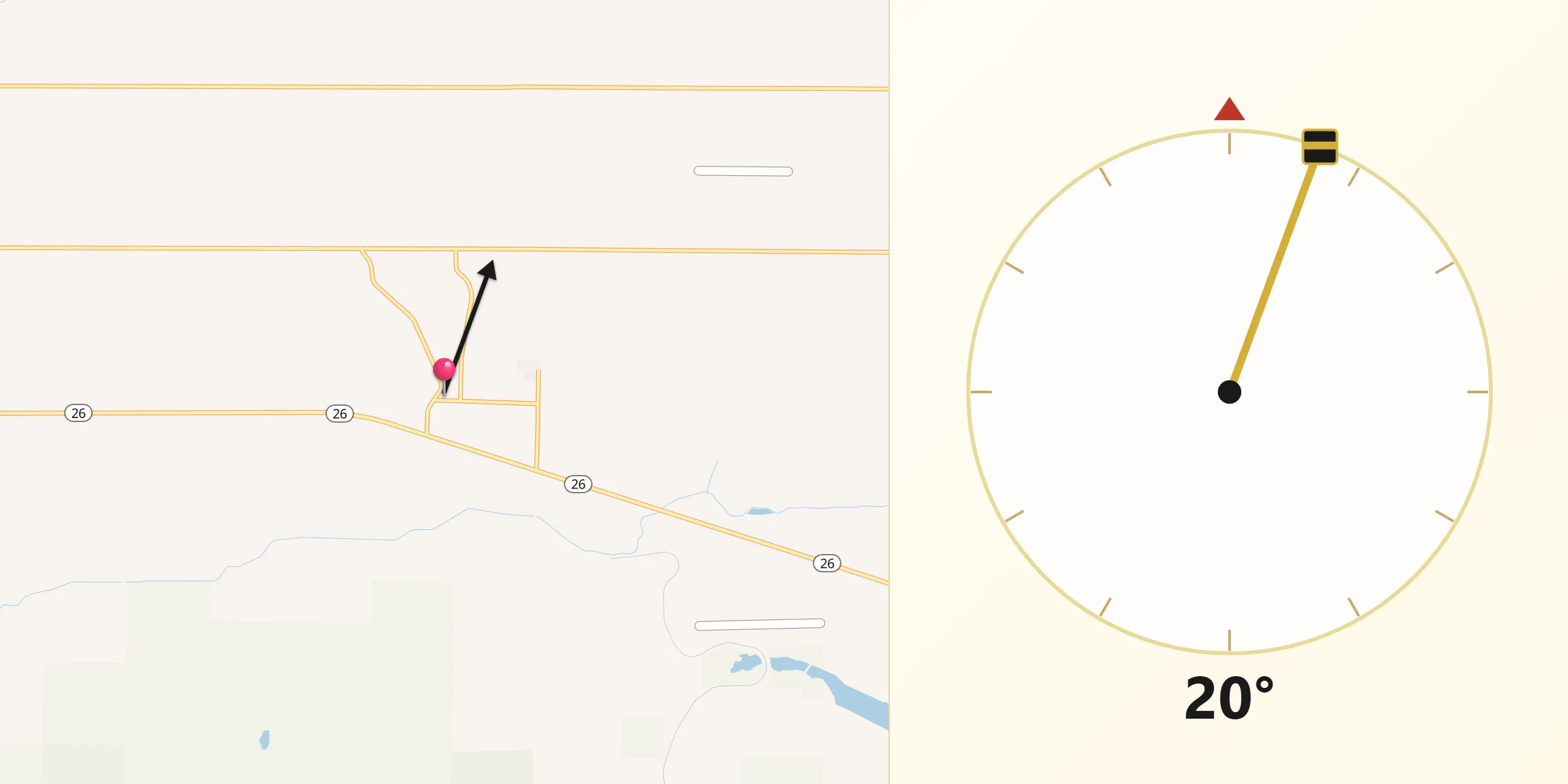 Qibla Direction from Royal City