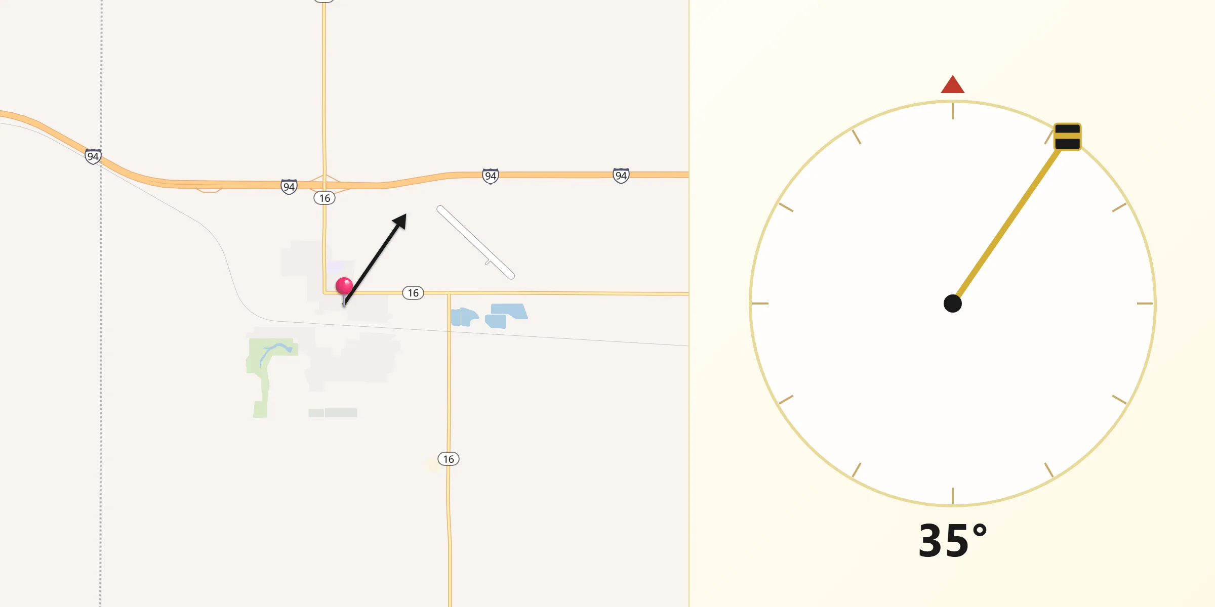 Qibla Direction from Beach