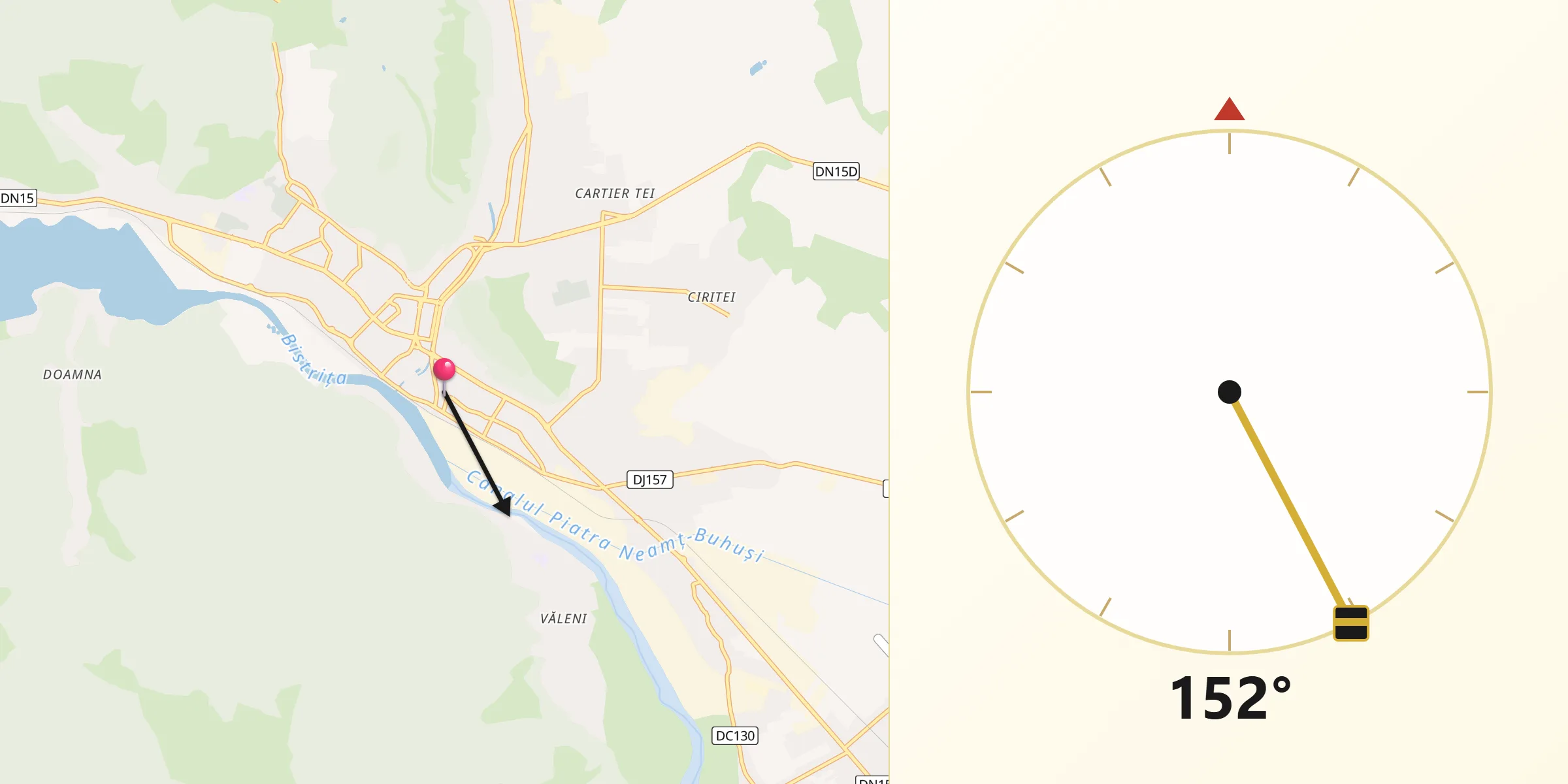 Direcția Qibla din Municipiul Piatra-Neamţ