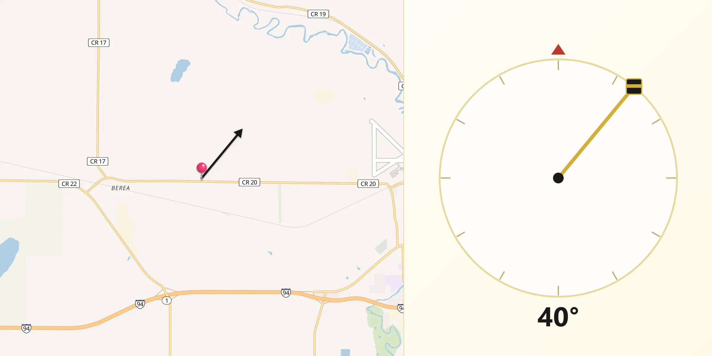 Qibla Direction from Barnes