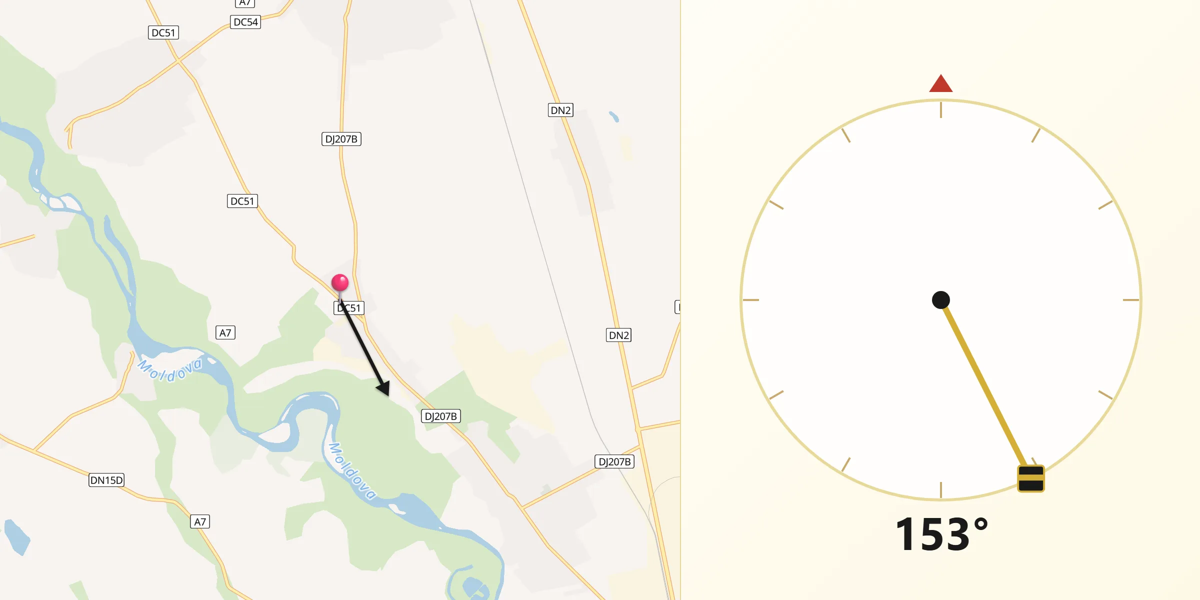 Direcția Qibla din Comuna Cordun