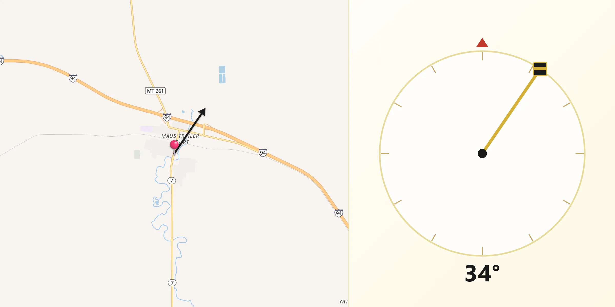Qibla Direction from Wibaux
