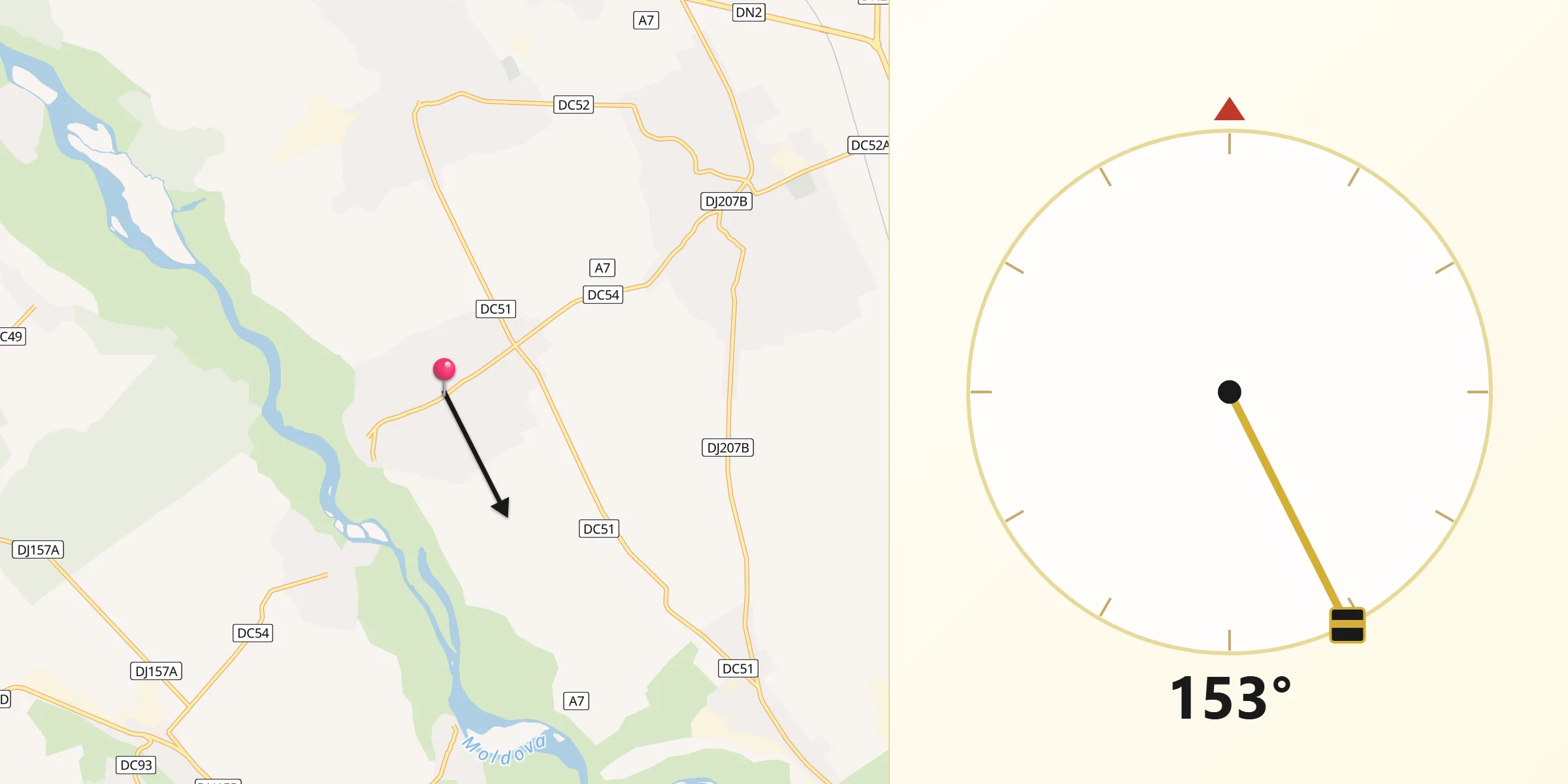 Direcția Qibla din Pildești
