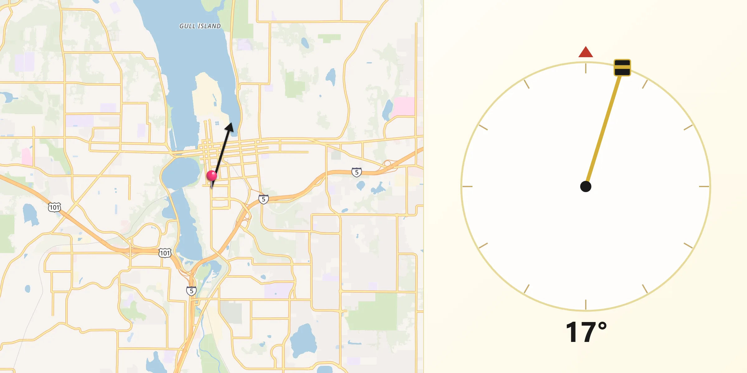 Qibla Direction from Olympia