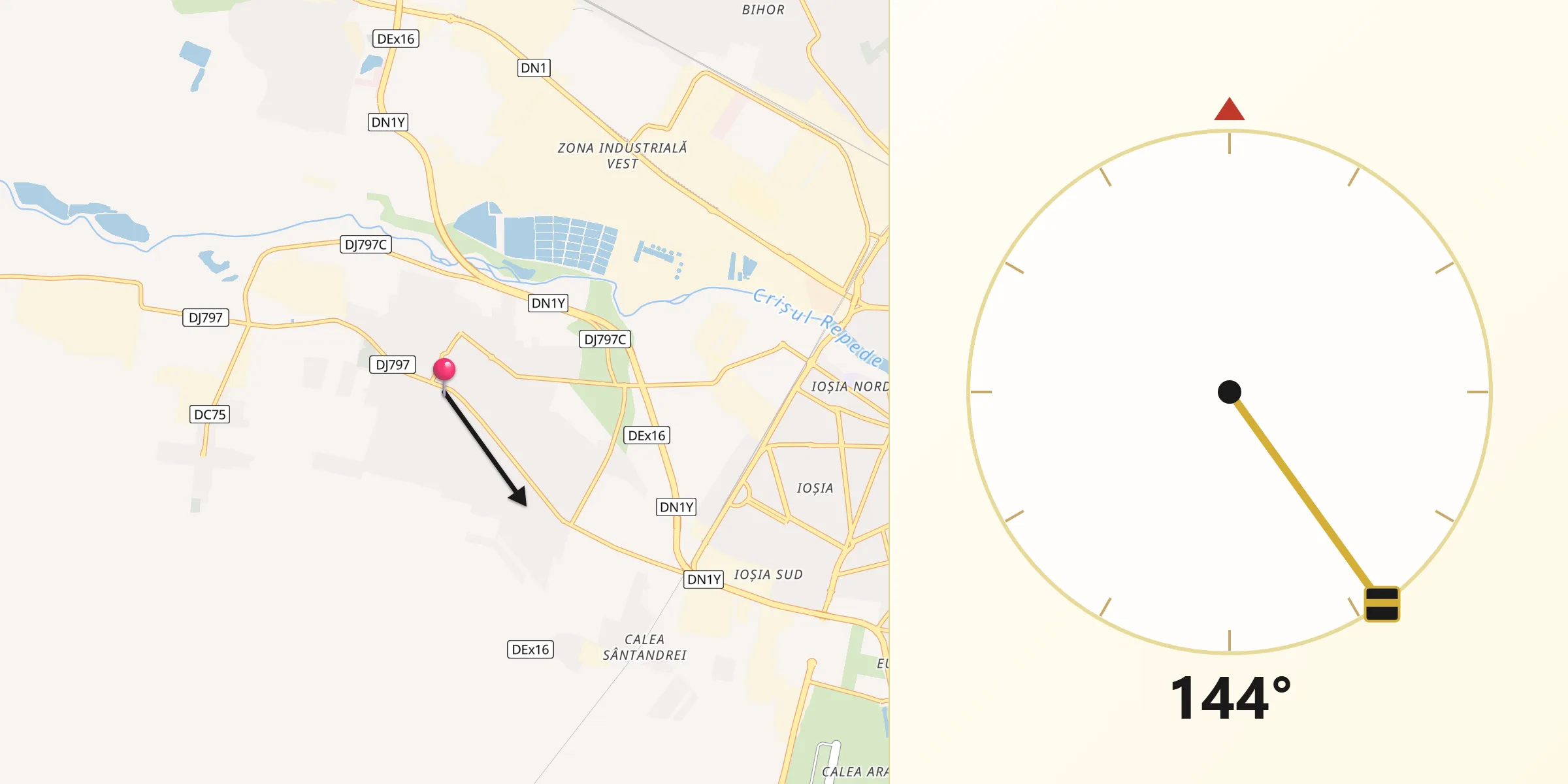 Direcția Qibla din Sântandrei