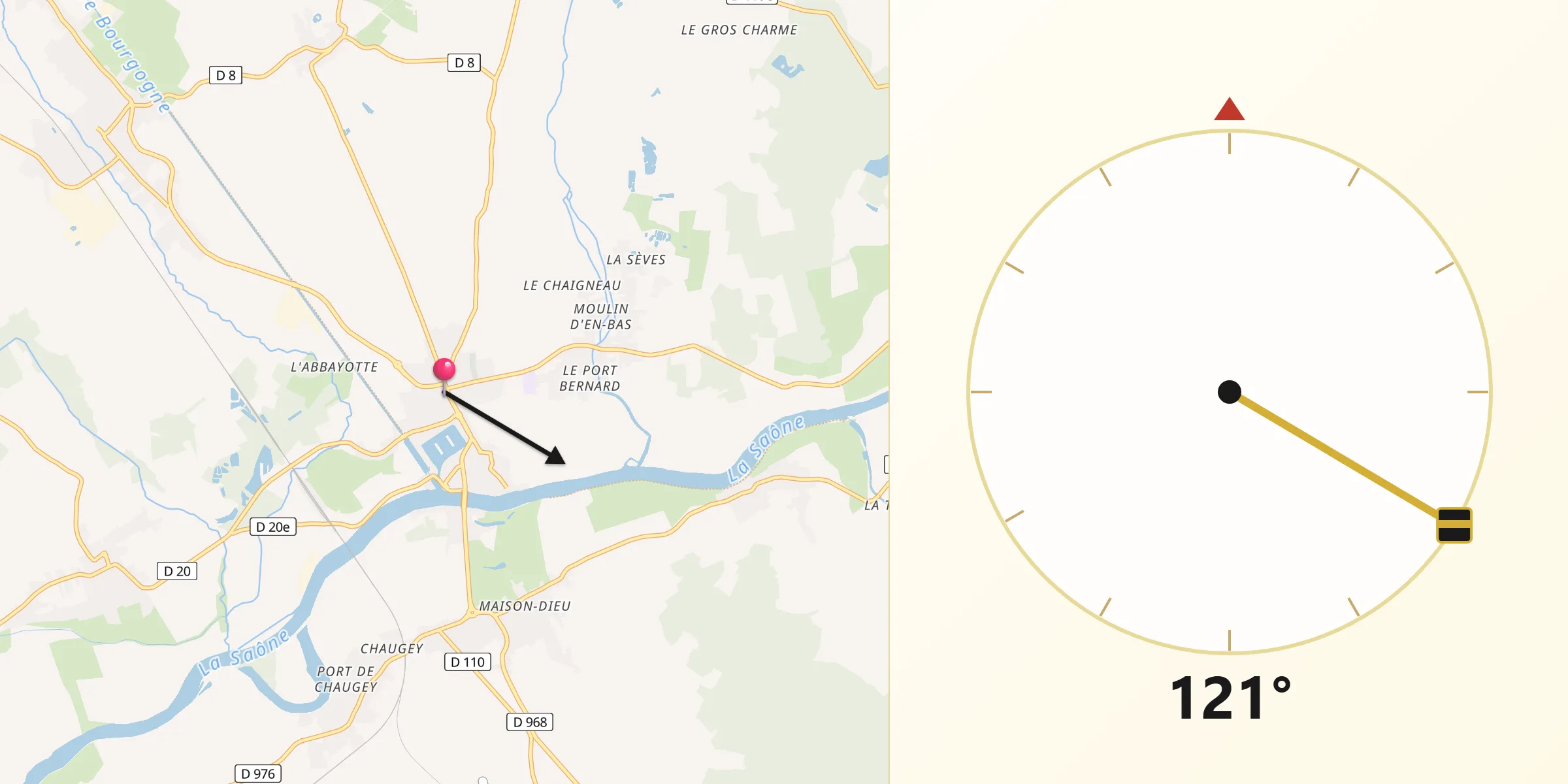 Direction vers la Qibla depuis Saint-Usage