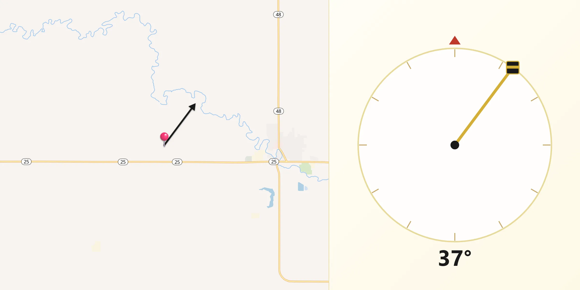 Qibla Direction from Oliver
