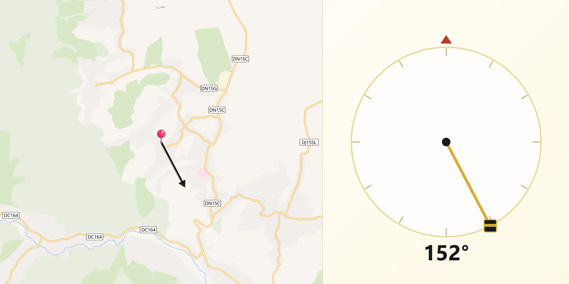 Direcția Qibla din Valea Arini