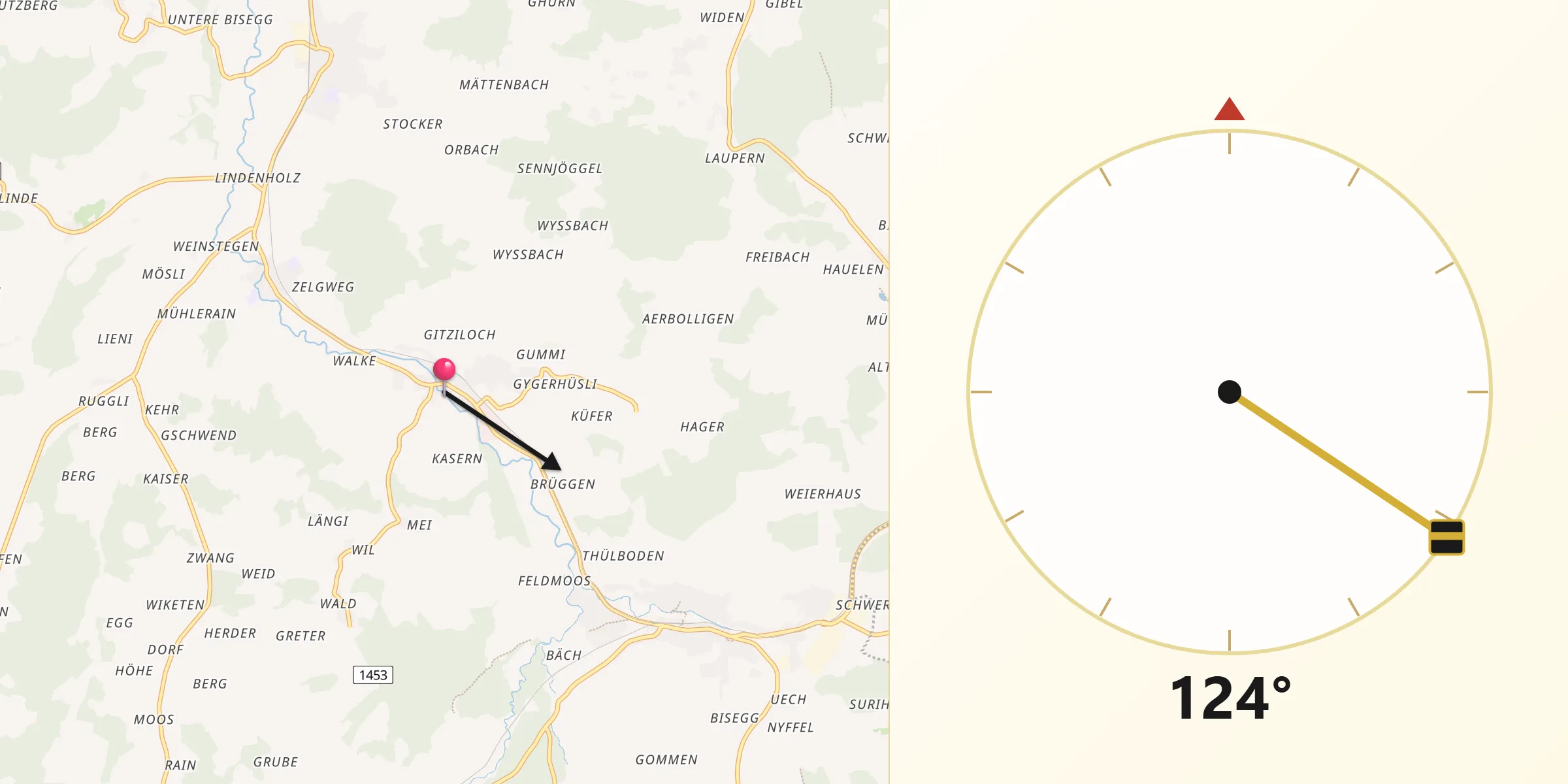 Direzione della Qibla da Rohrbach