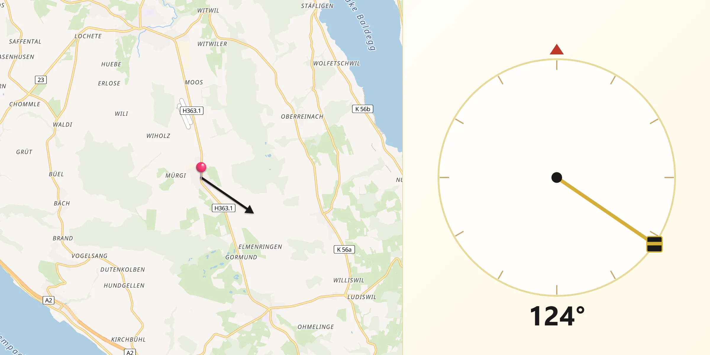 Direzione della Qibla da Neudorf