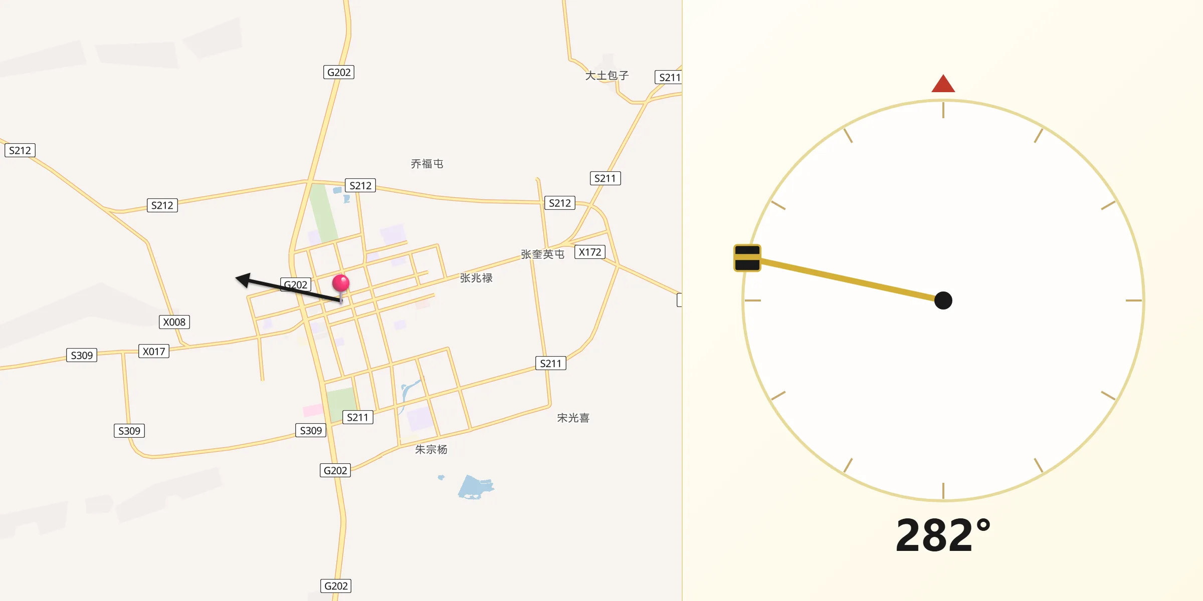 Mingshui에서 메카 방향