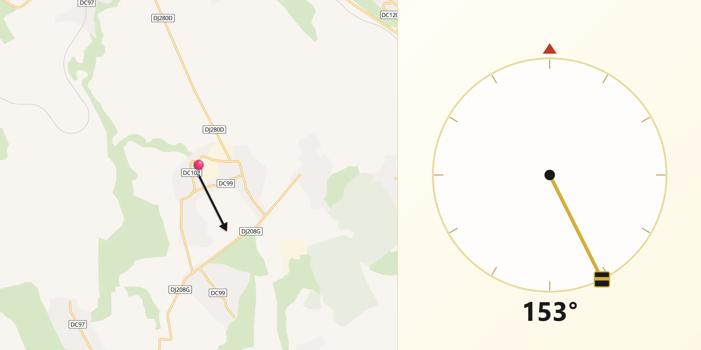 Direcția Qibla din Hărmăneasa