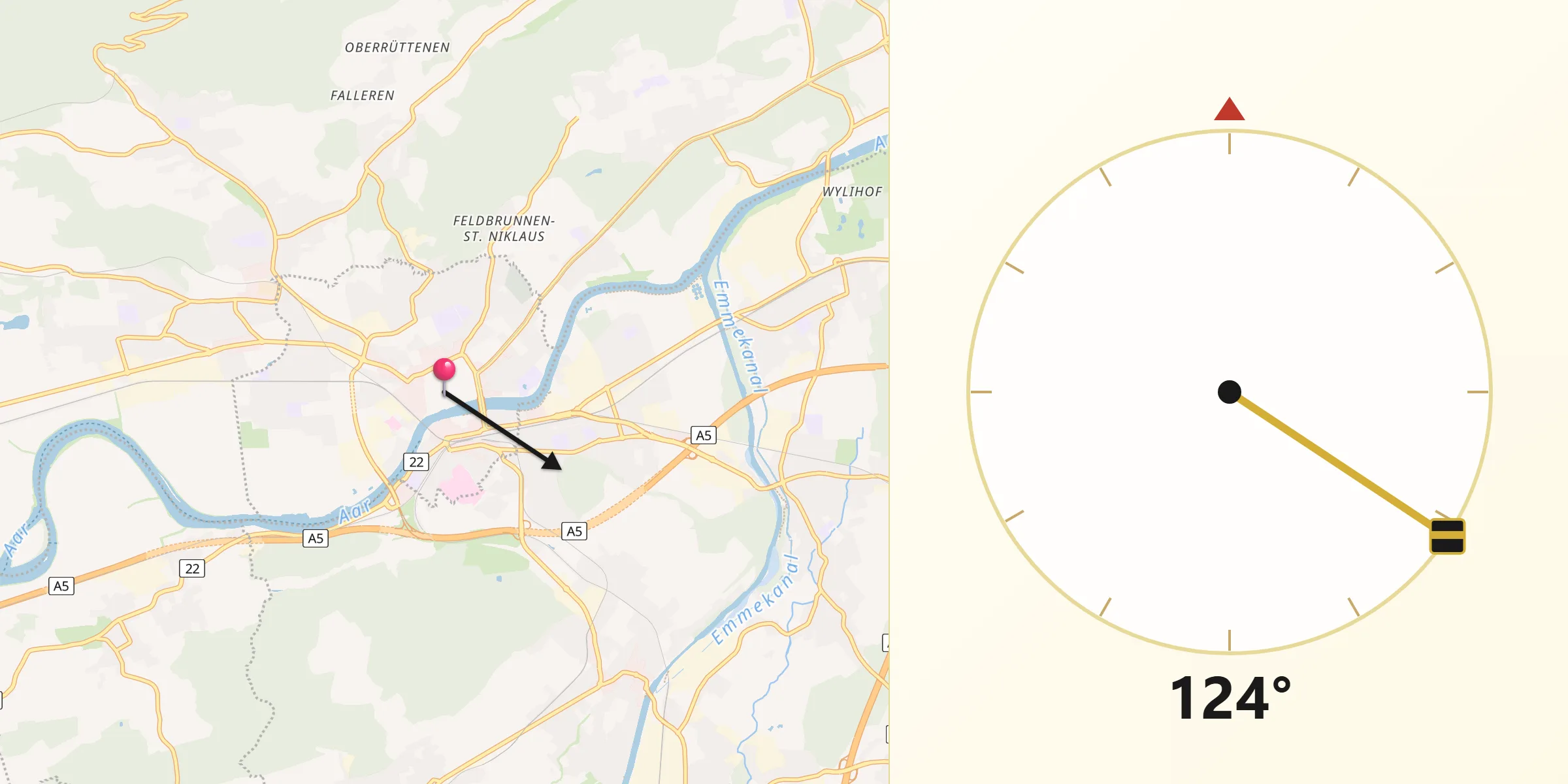 Direzione della Qibla da Soletta