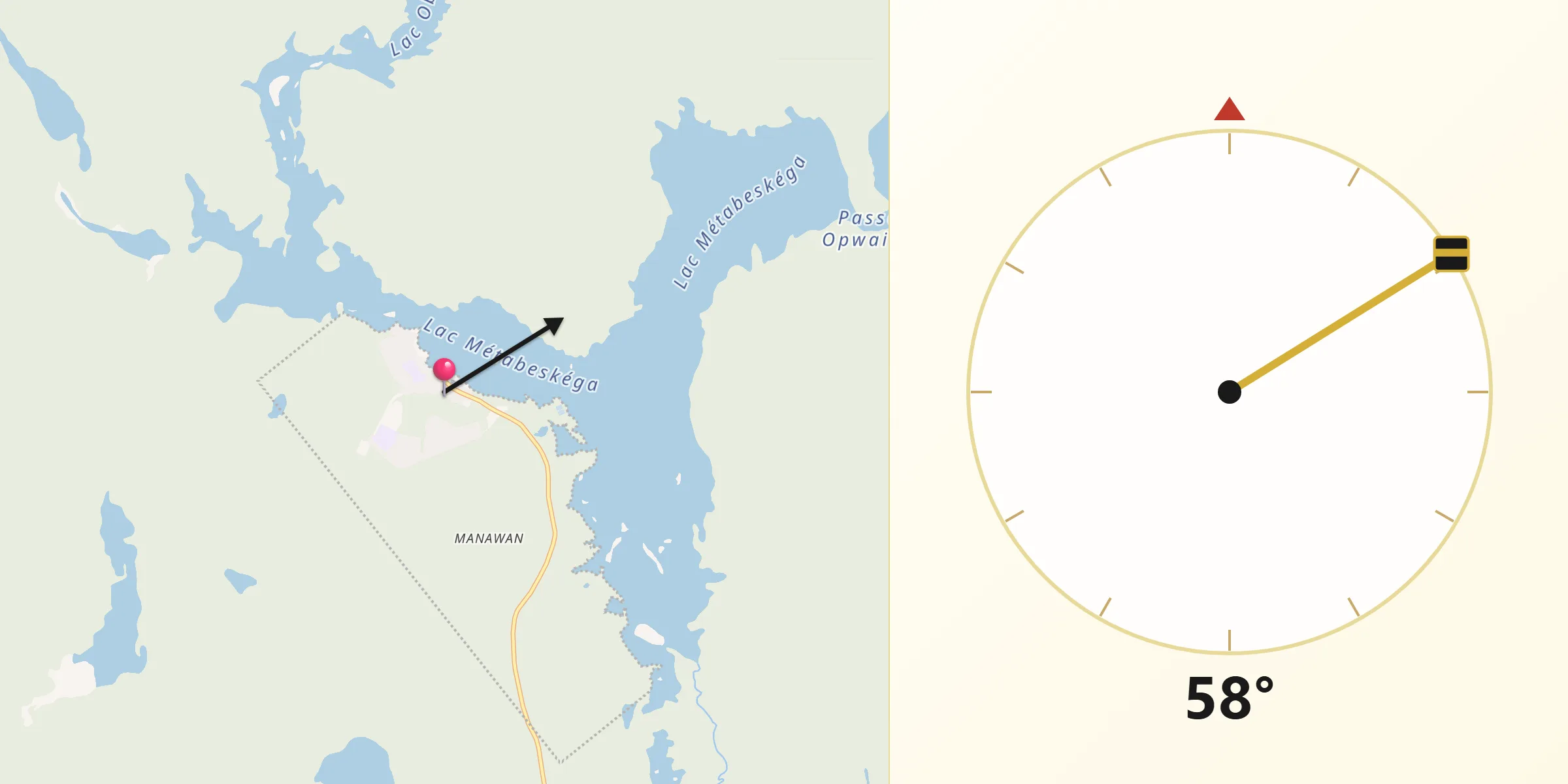 Qibla Direction from Manawan