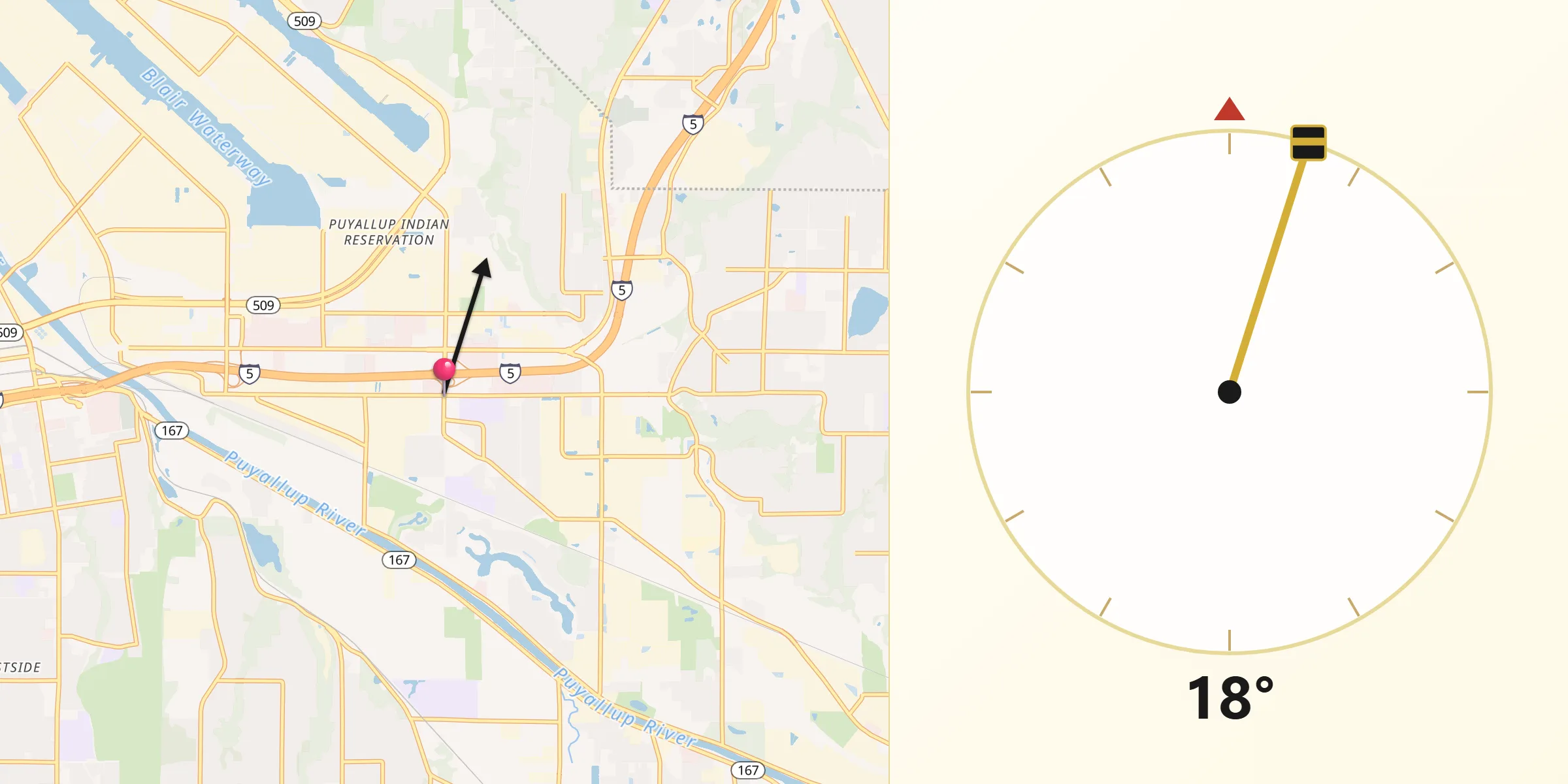 Qibla Direction from Fife