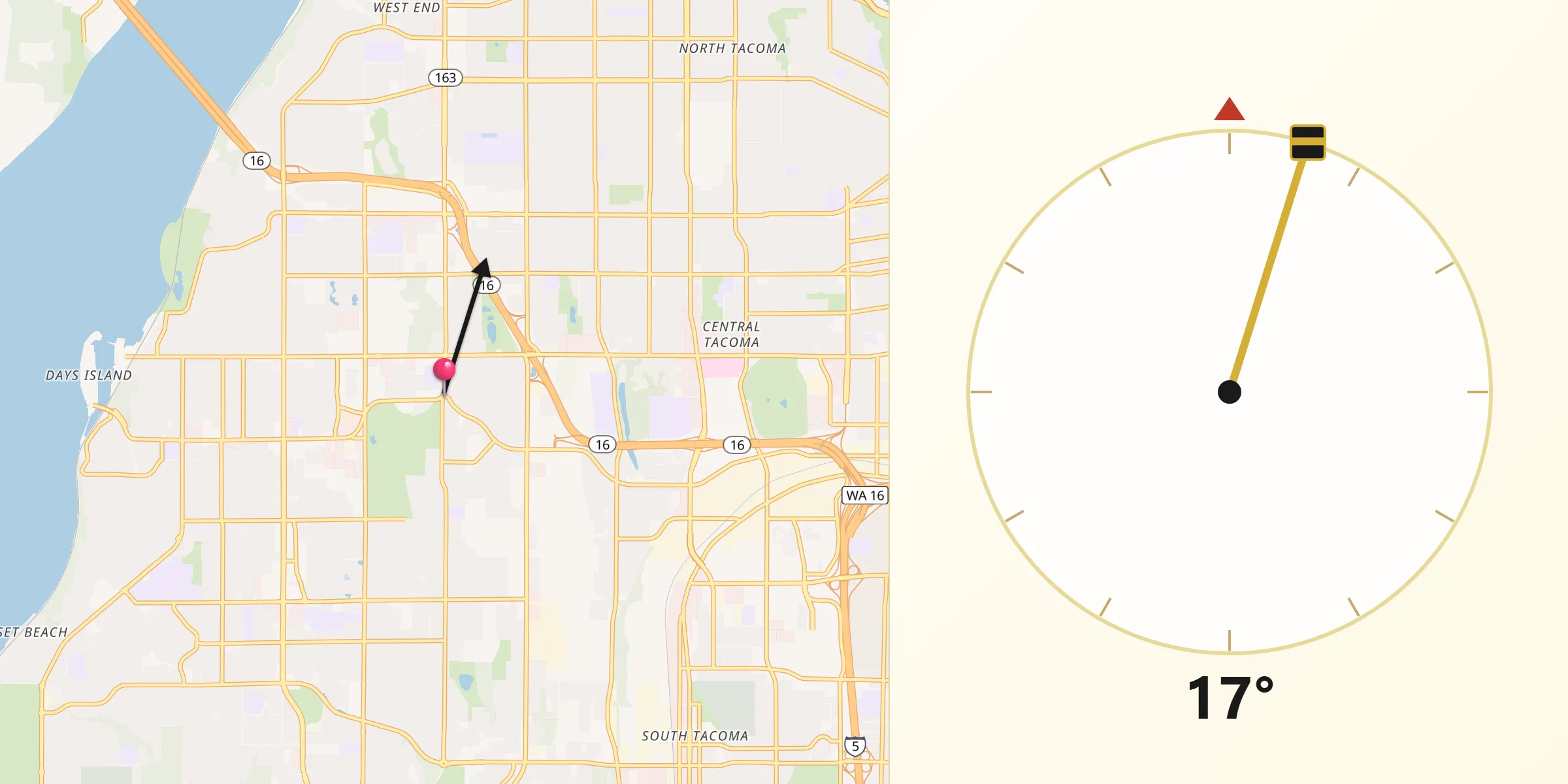 Qibla Direction from Fircrest