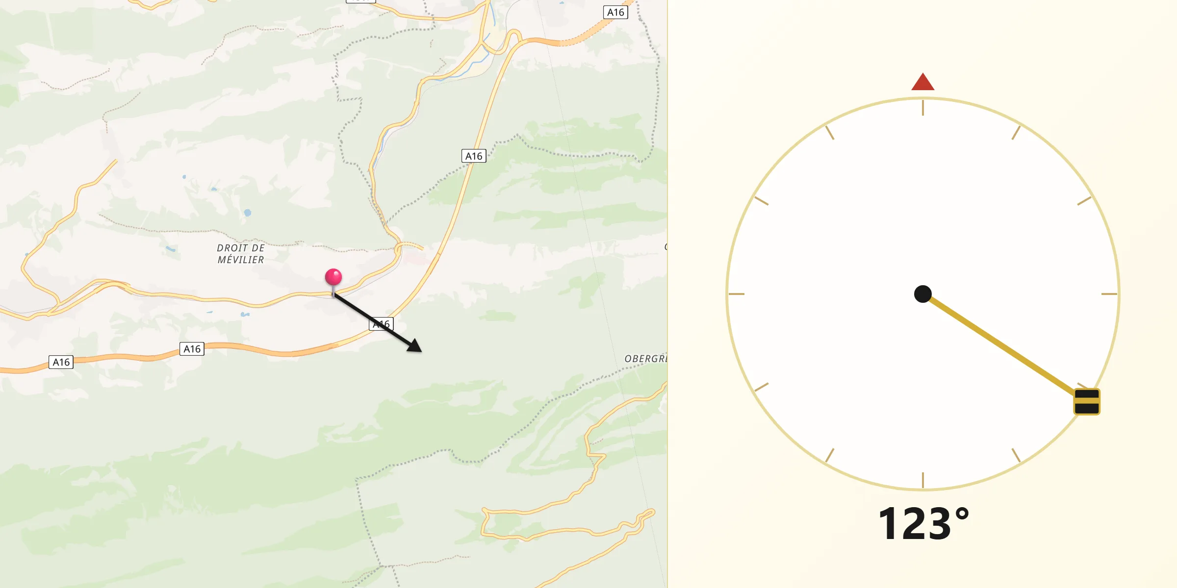 Direzione della Qibla da Court