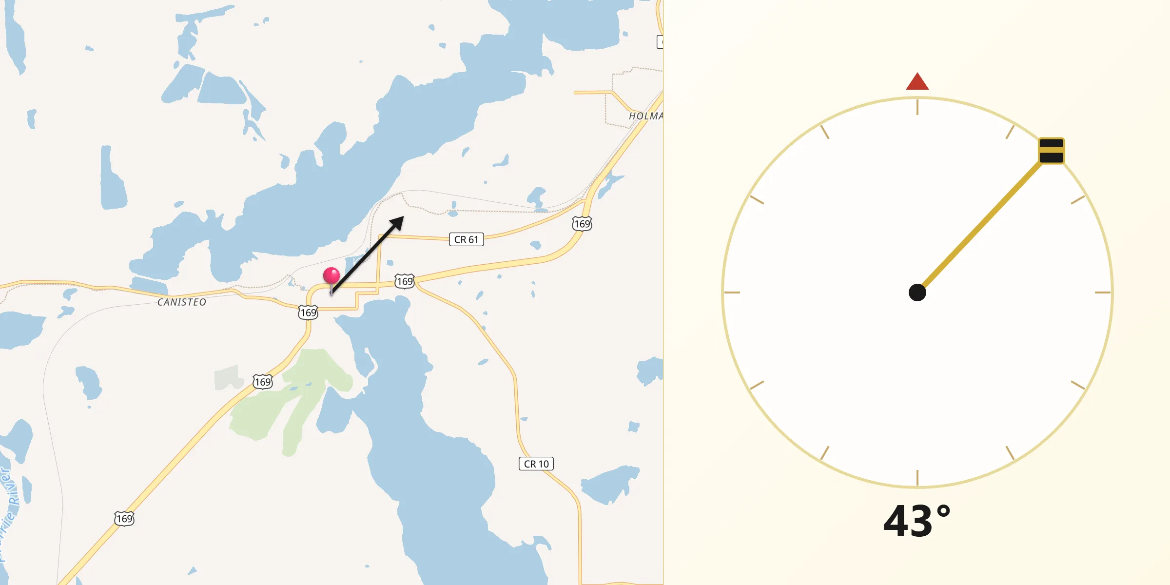 Qibla Direction from Coleraine