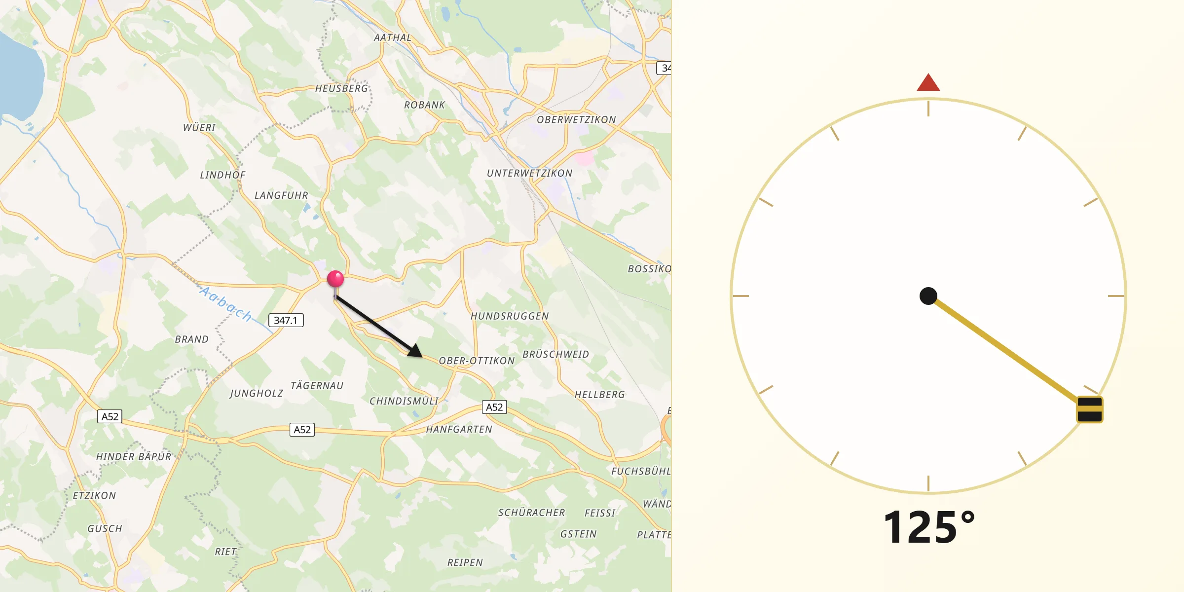 Direzione della Qibla da Gossau