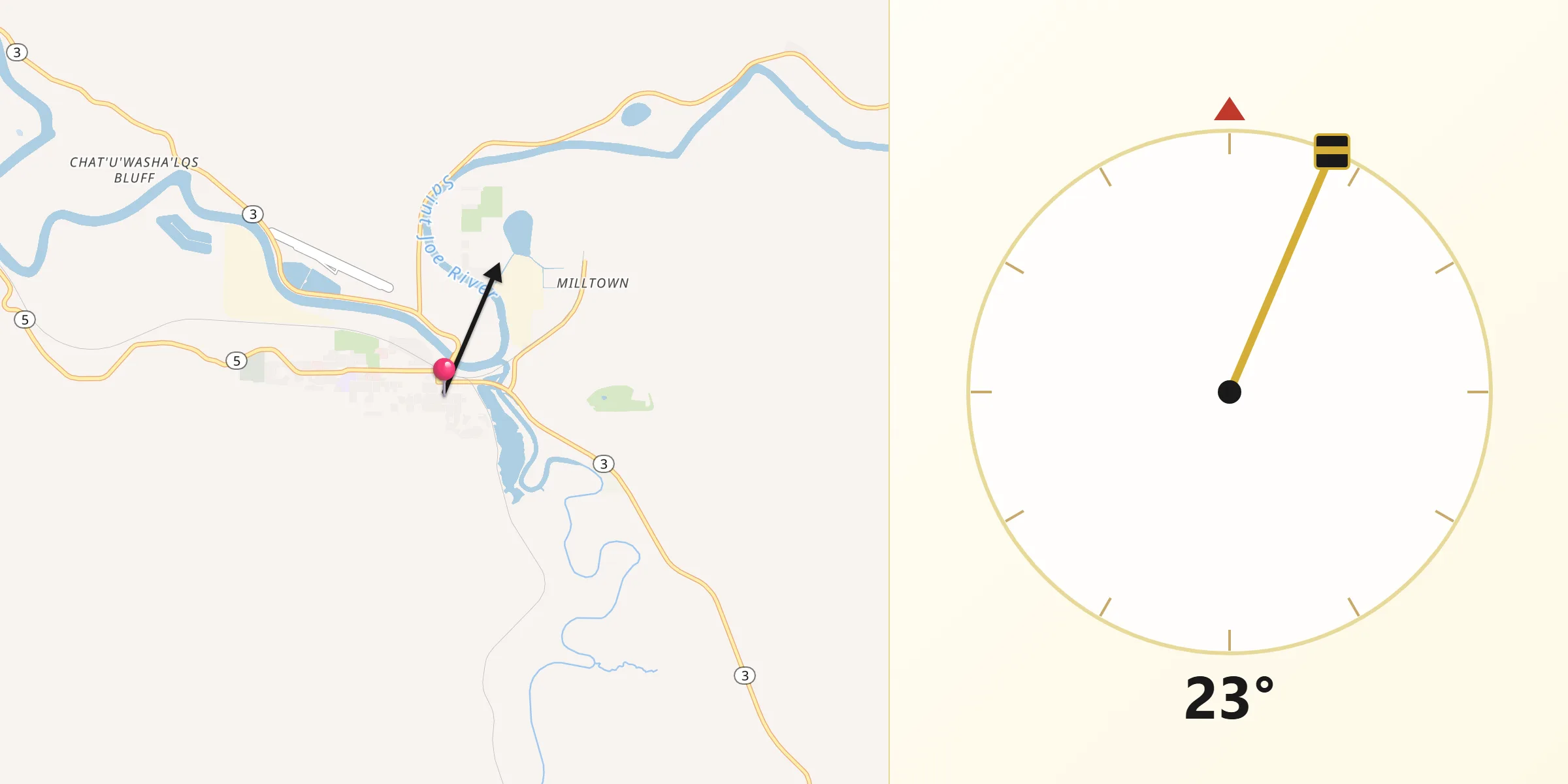 Qibla Direction from Saint Maries